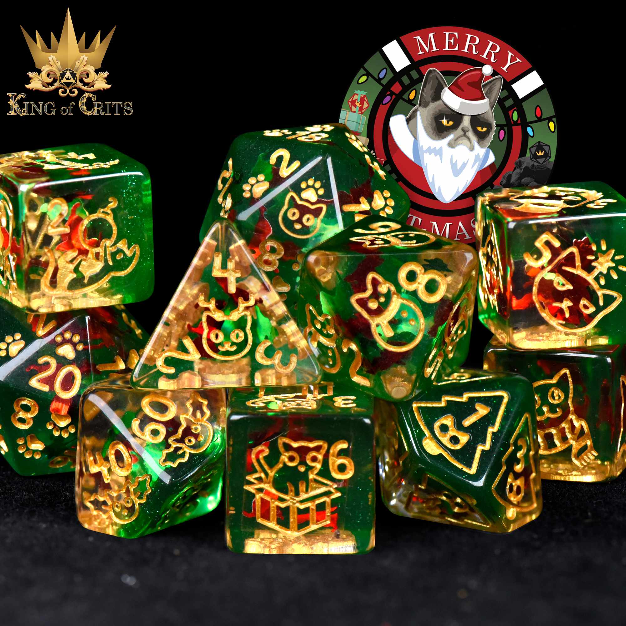 Merry Cat-Mas - 11 Dice Set