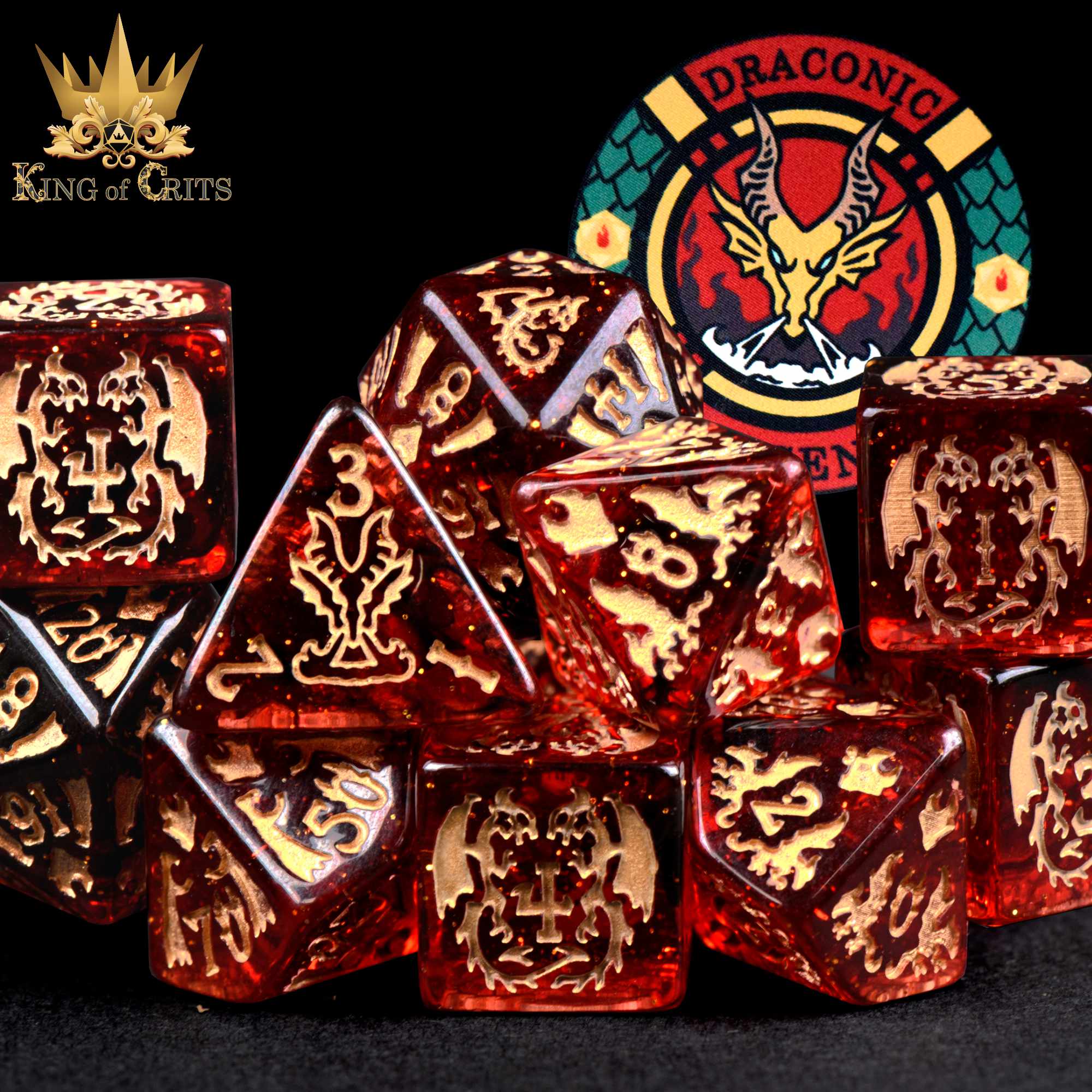 Draconic Descent - 11 Dice Set