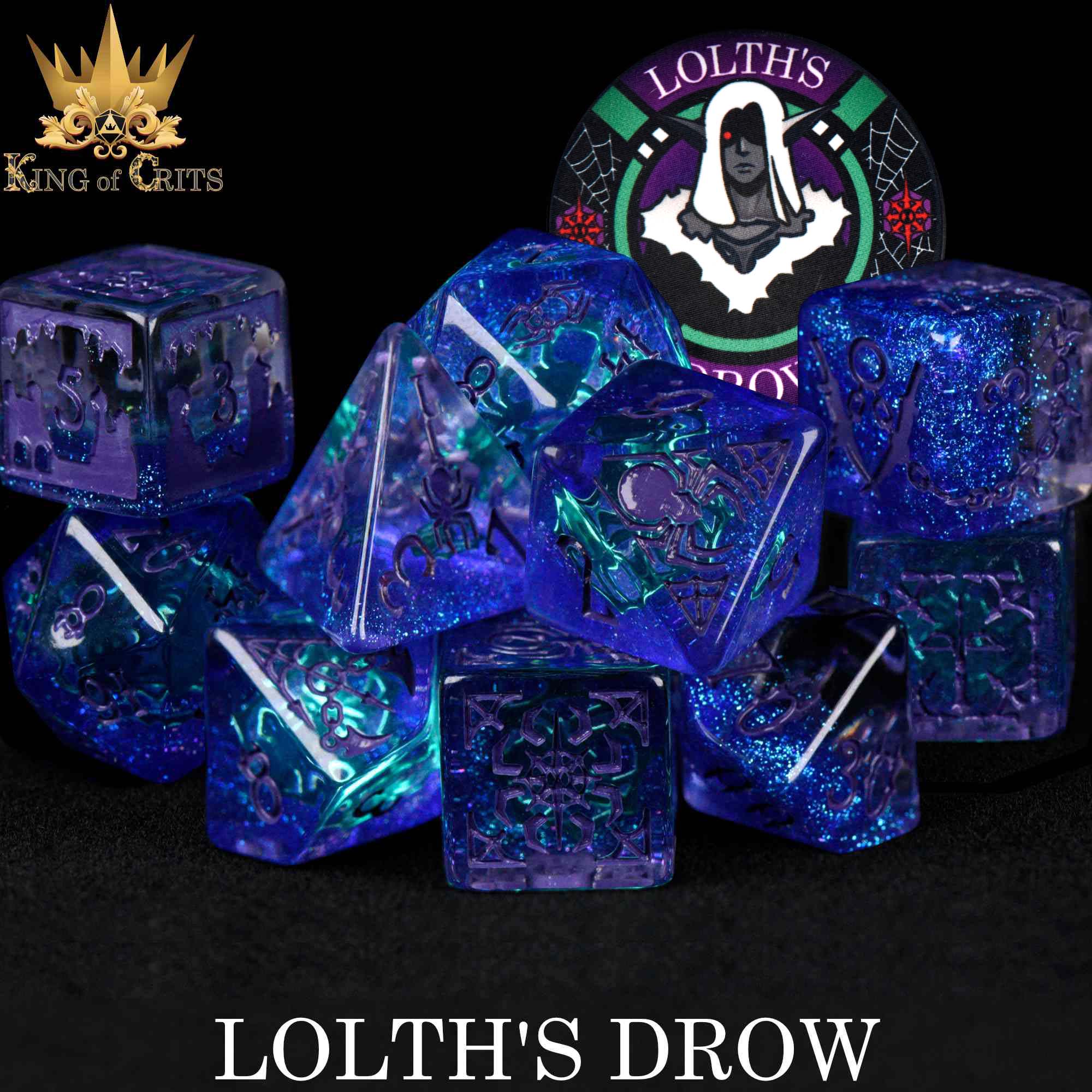 Lolth's Drow - 11 Dice Set