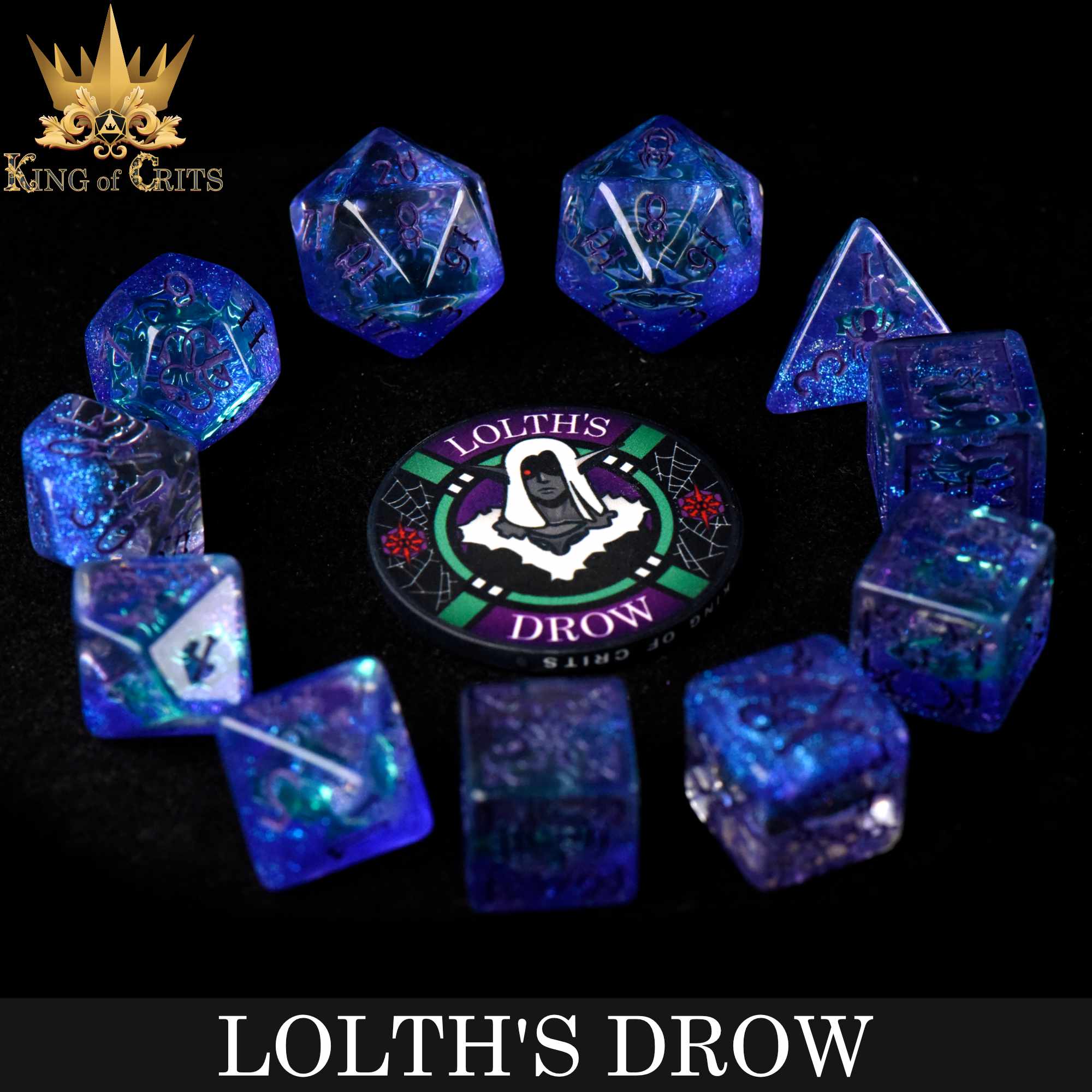 Lolth's Drow - 11 Dice Set