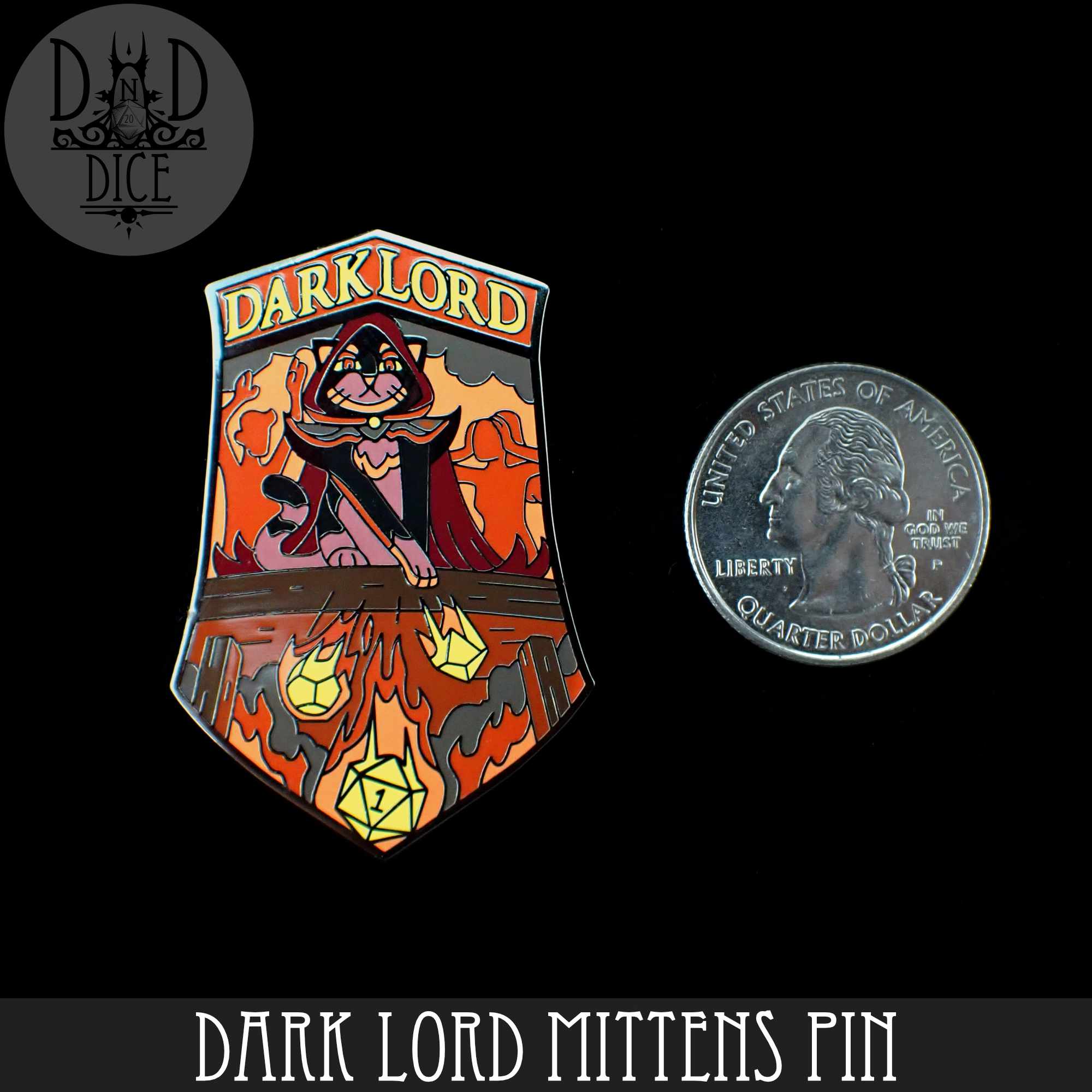 Dark Lord Mittens Pin