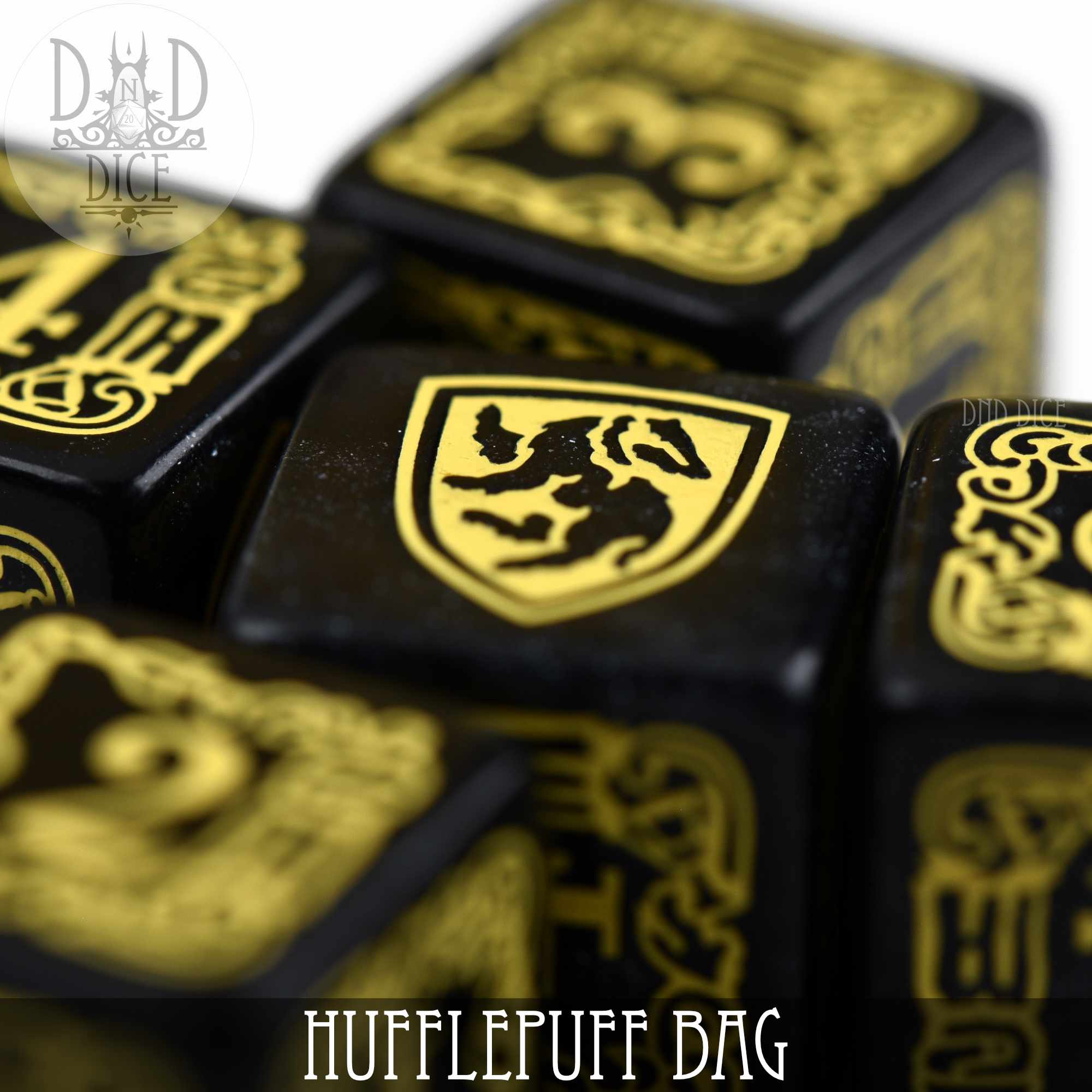 Harry Potter Hufflepuff Dice Bag & 5D6