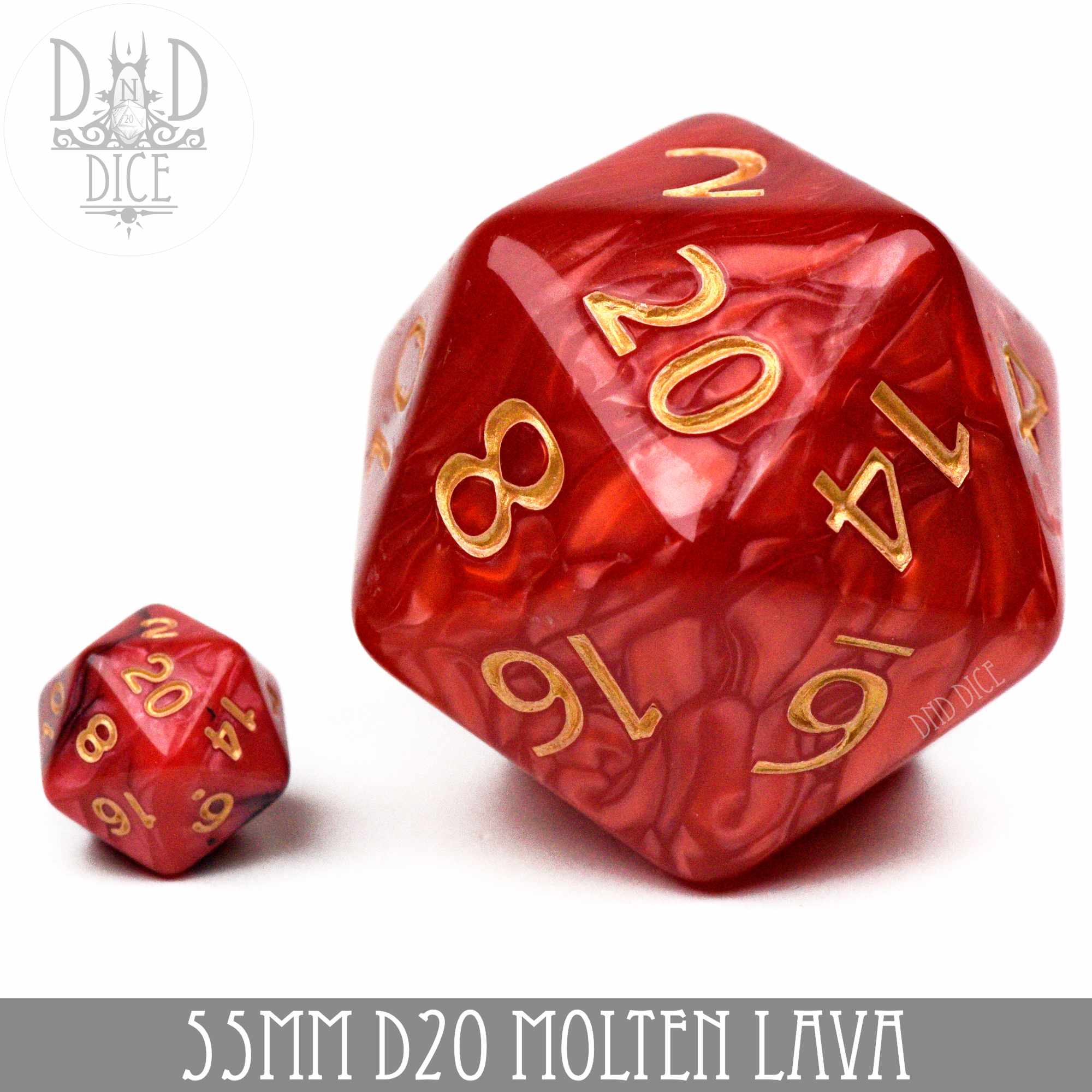 55mm D20 Molten Lava