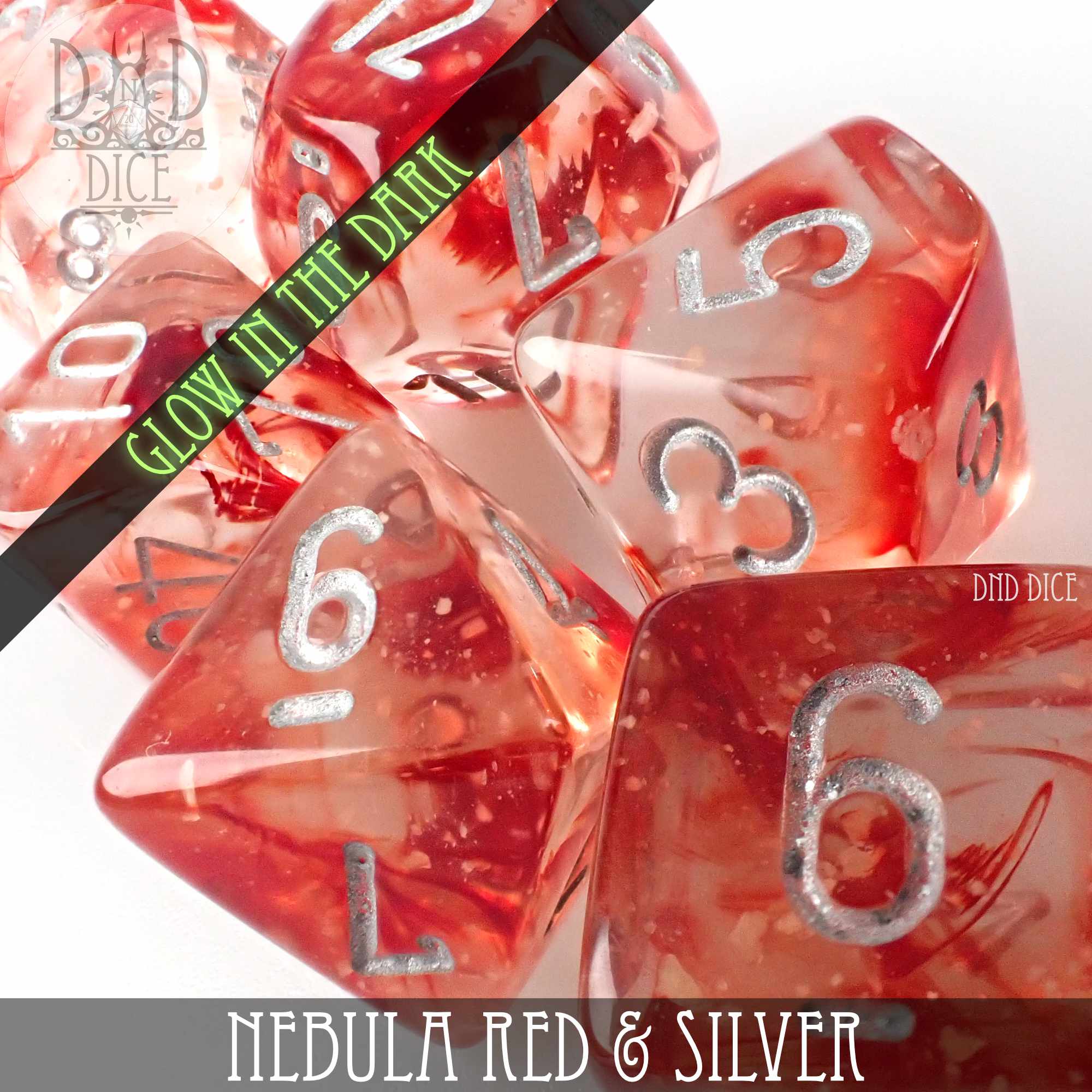 Nebula Red & Silver Glow in the Dark