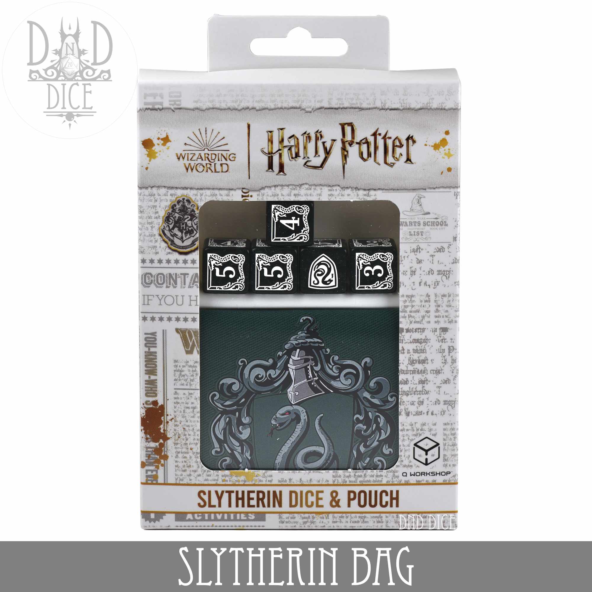Harry Potter Slytherin Dice Bag & 5D6
