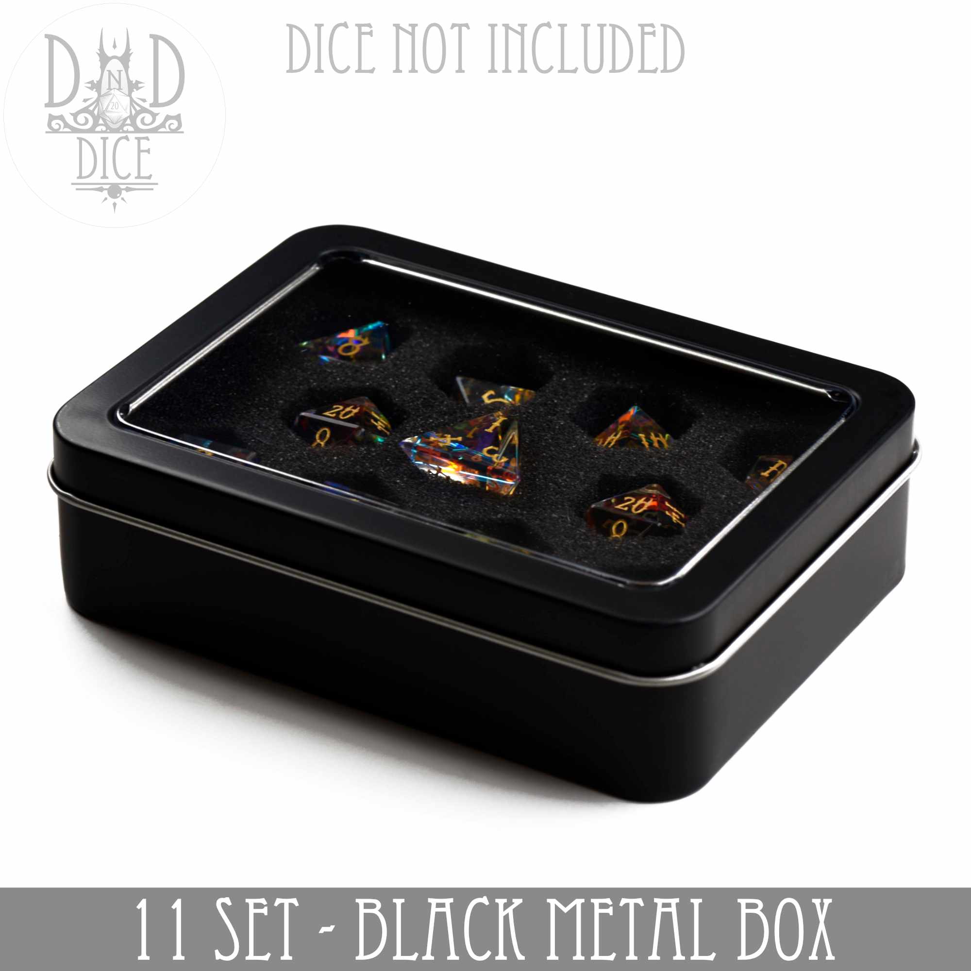 Metal Gift Box Packaging - 11 Dice Set