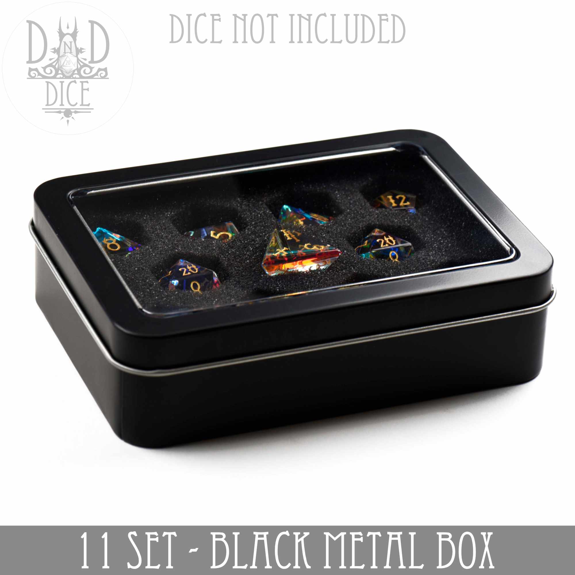 Metal Gift Box Packaging - 11 Dice Set