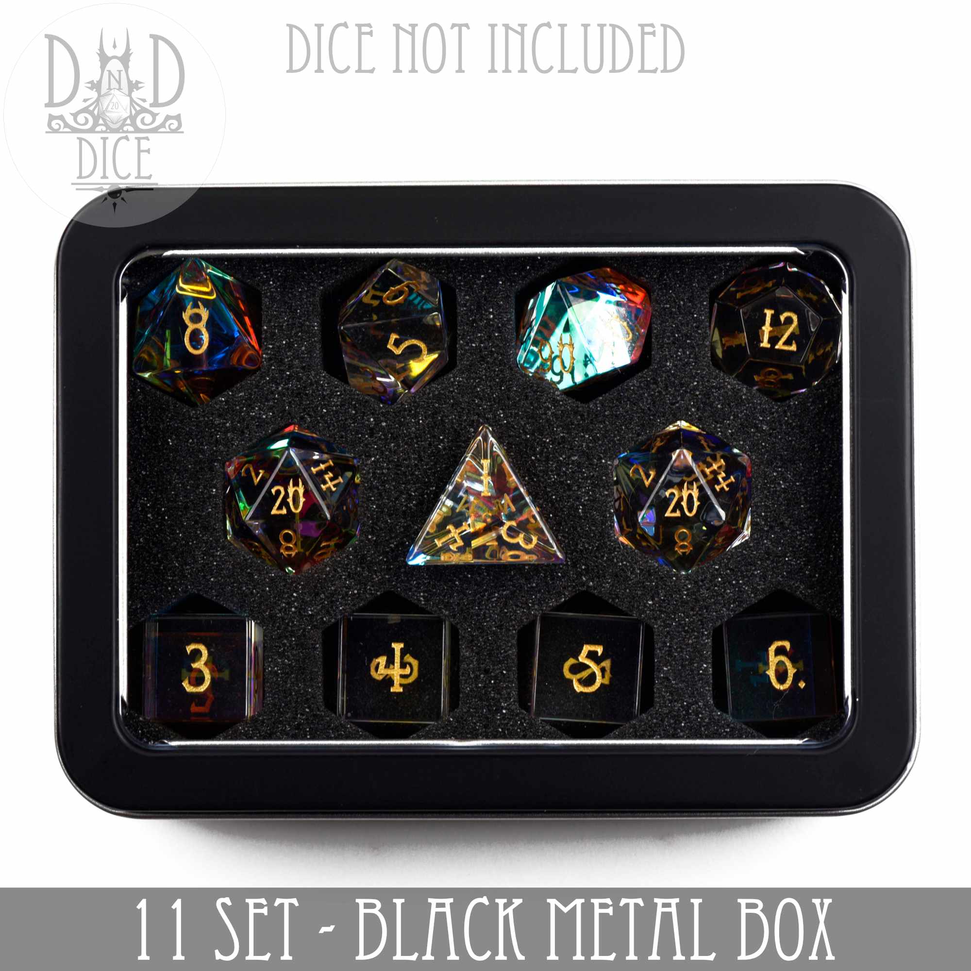 Metal Gift Box Packaging - 11 Dice Set
