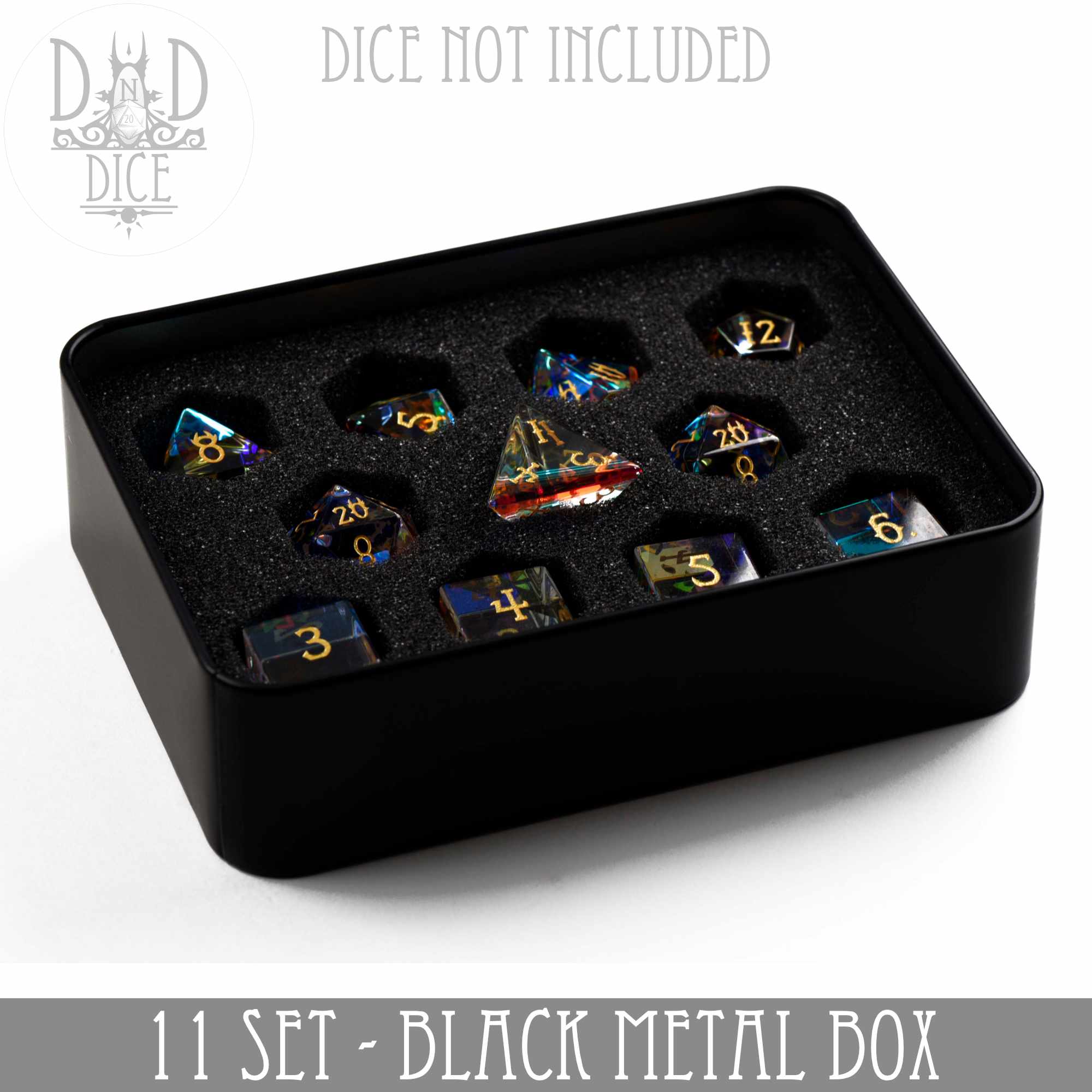 Metal Gift Box Packaging - 11 Dice Set