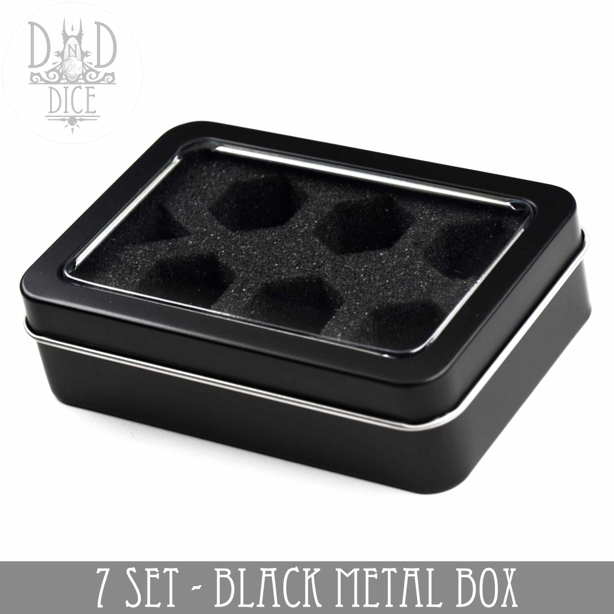 Metal Gift Box Packaging - 7 Dice Set Metal Gift Box Packaging - 7 Dice Set