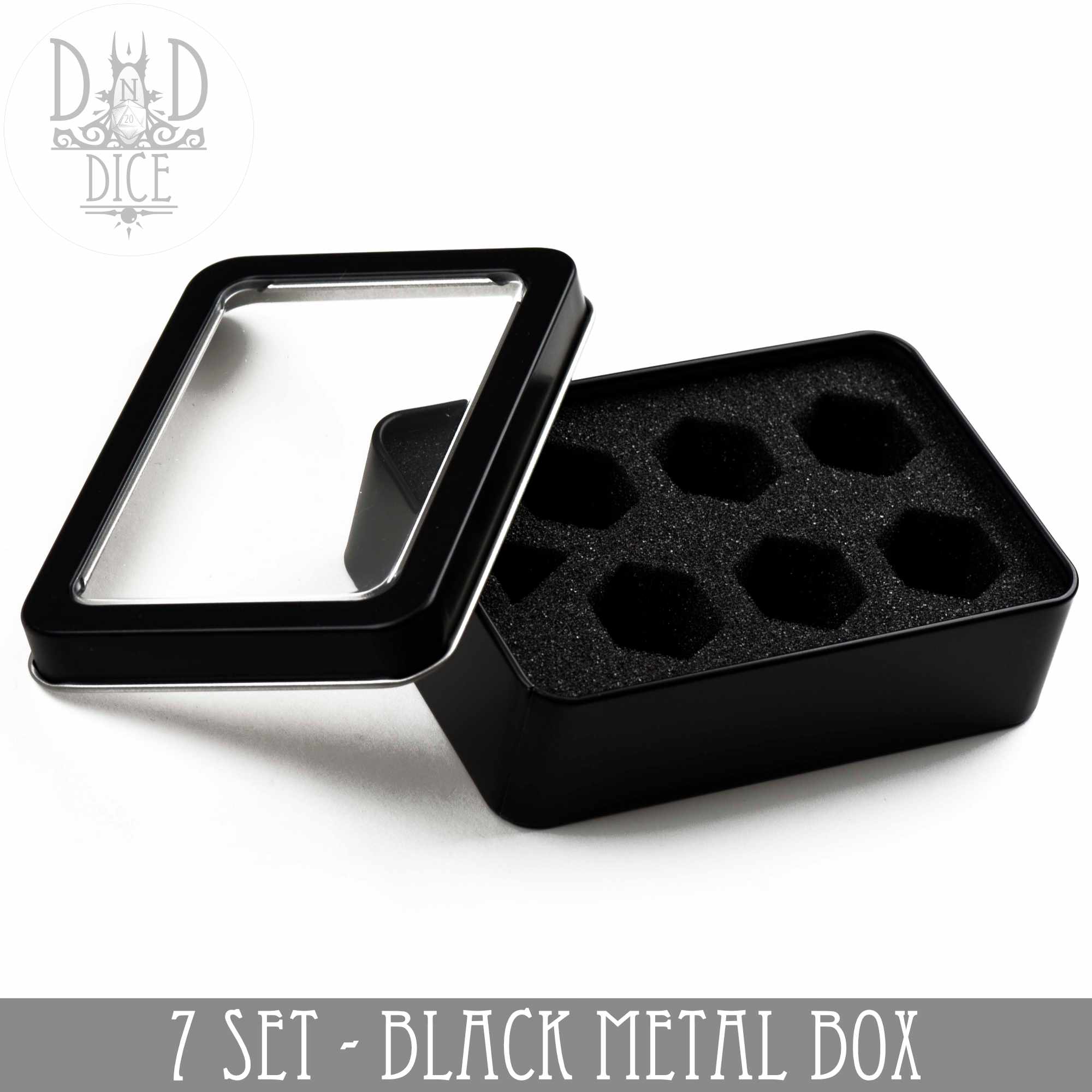 Metal Gift Box Packaging - 7 Dice Set