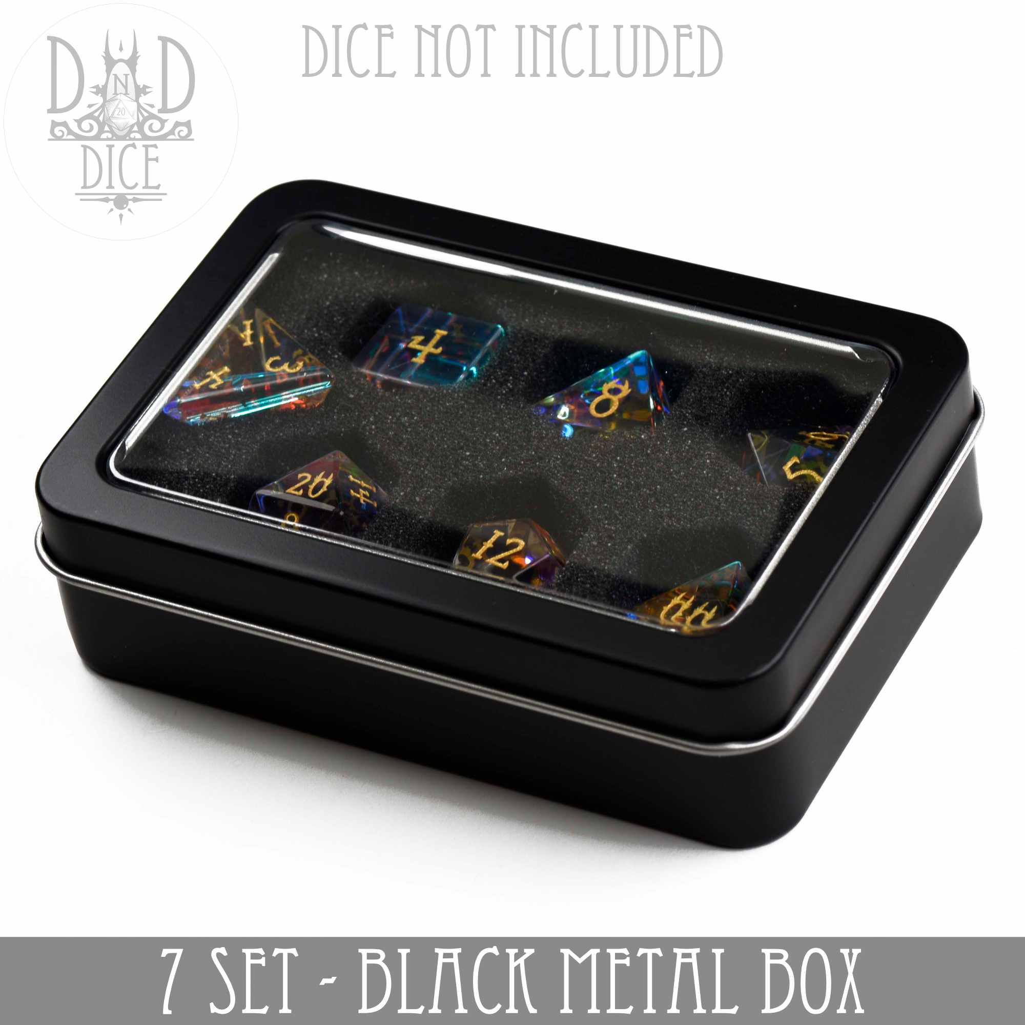 Metal Gift Box Packaging - 7 Dice Set