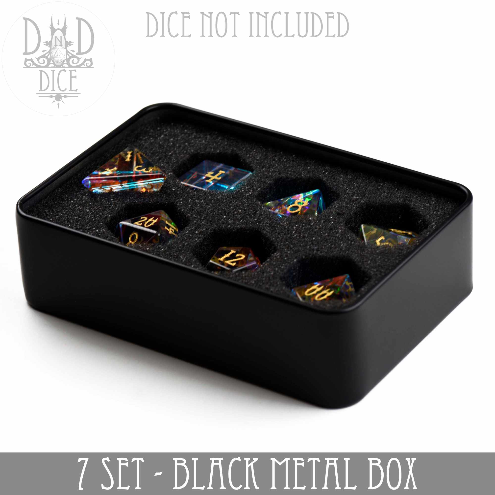 Metal Gift Box Packaging - 7 Dice Set