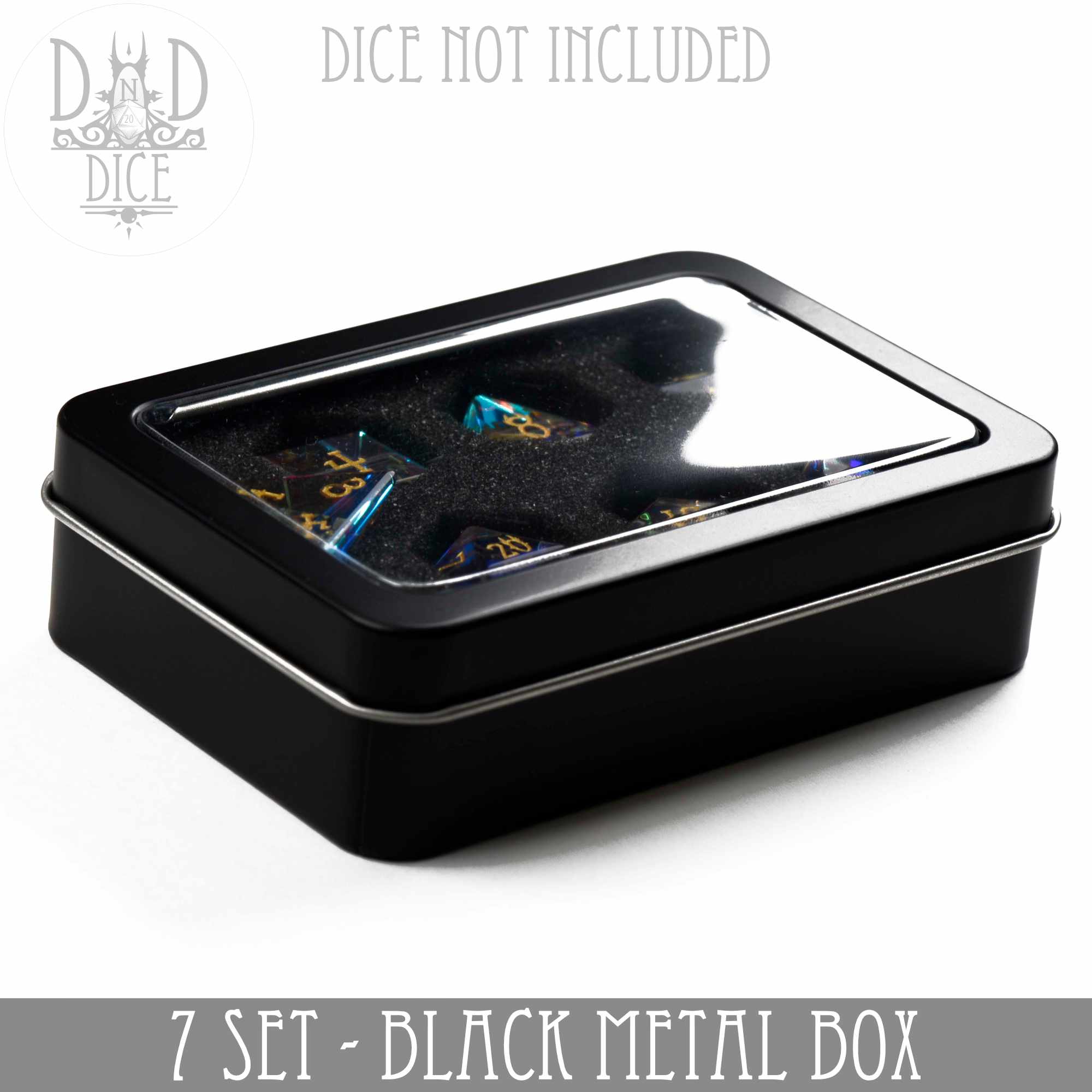 Metal Gift Box Packaging - 7 Dice Set