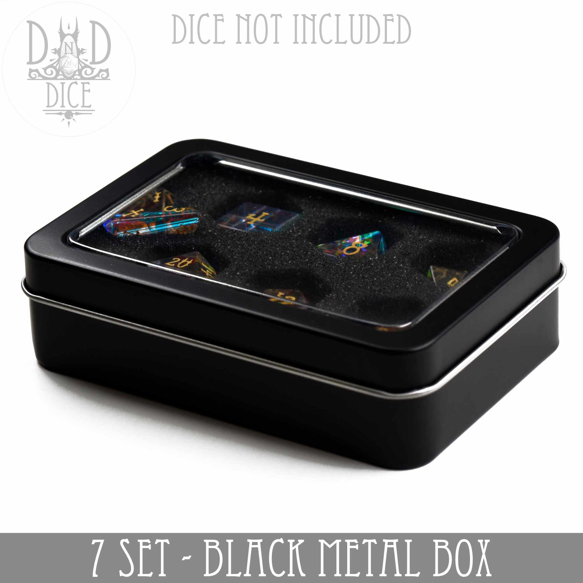 Metal Gift Box Packaging - 7 Dice Set