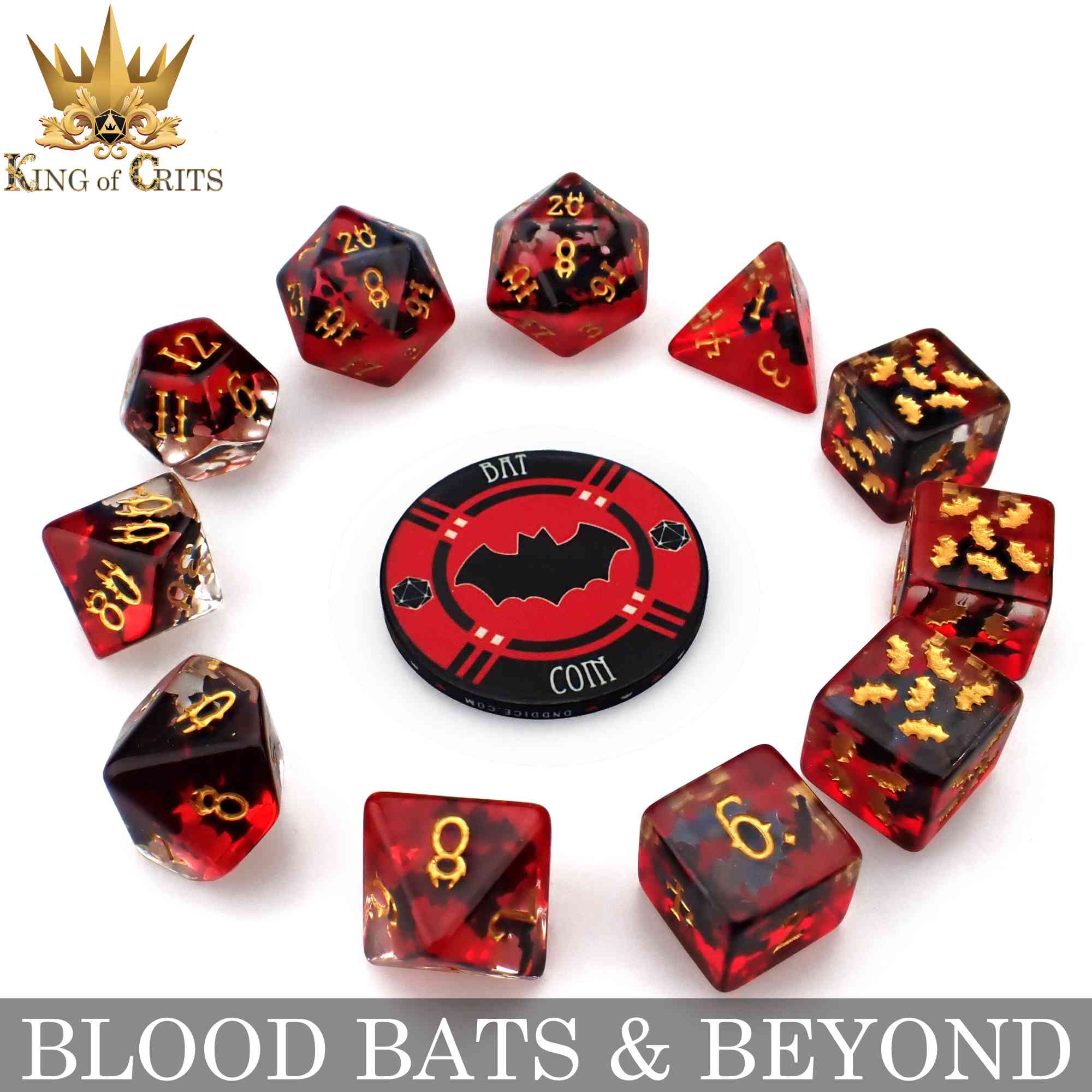 Blood Bats & Beyond - 11 Dice Set