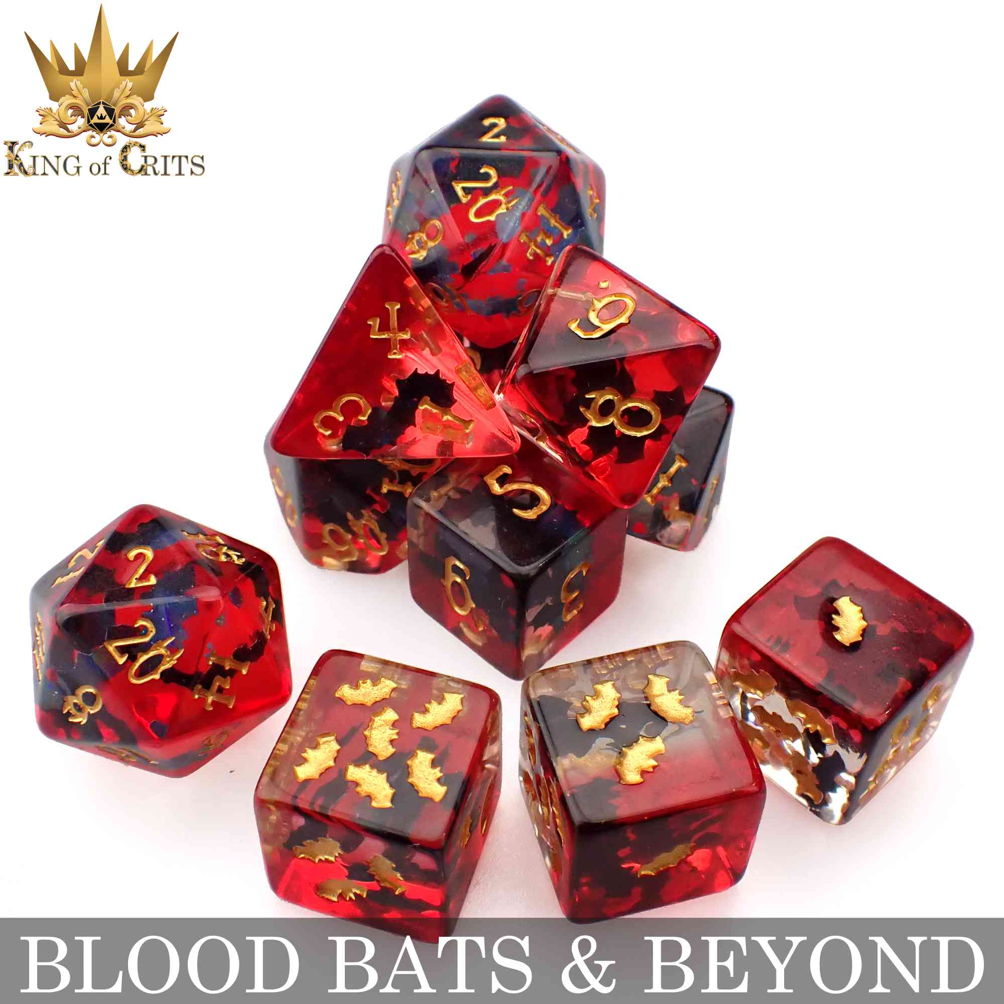 Blood Bats & Beyond - 11 Dice Set