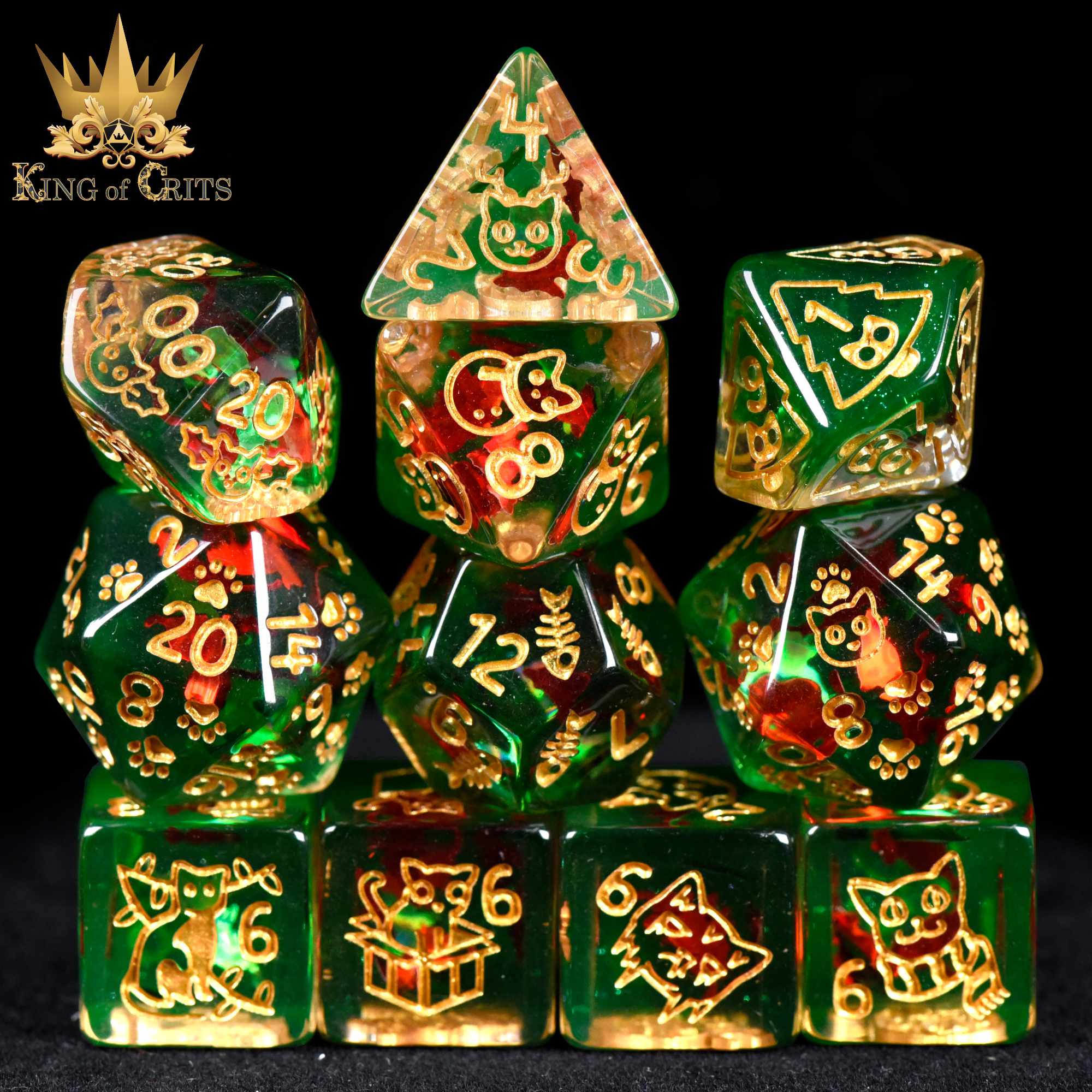 Merry Cat-Mas - 11 Dice Set