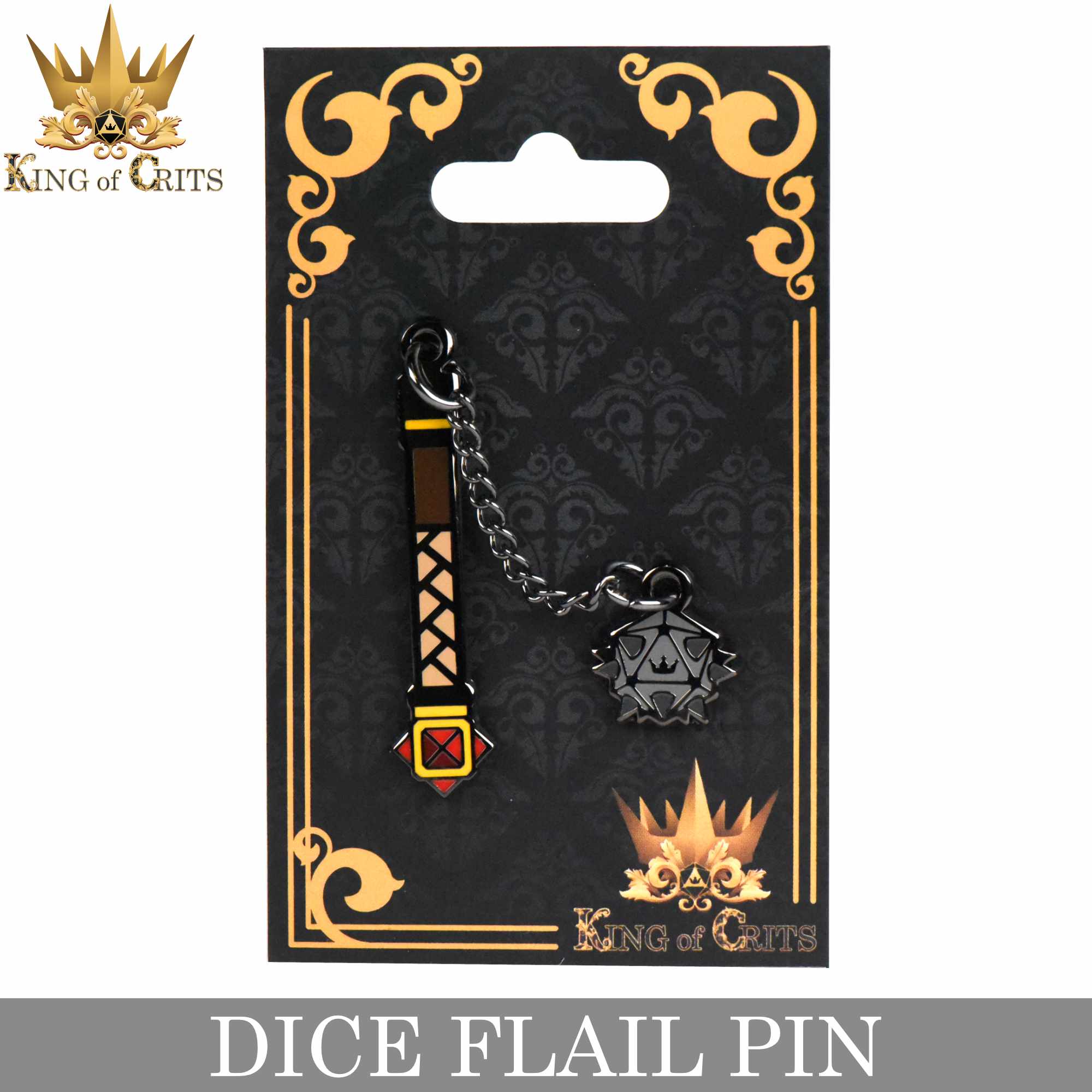 Dice Flail (Enamel Pin)