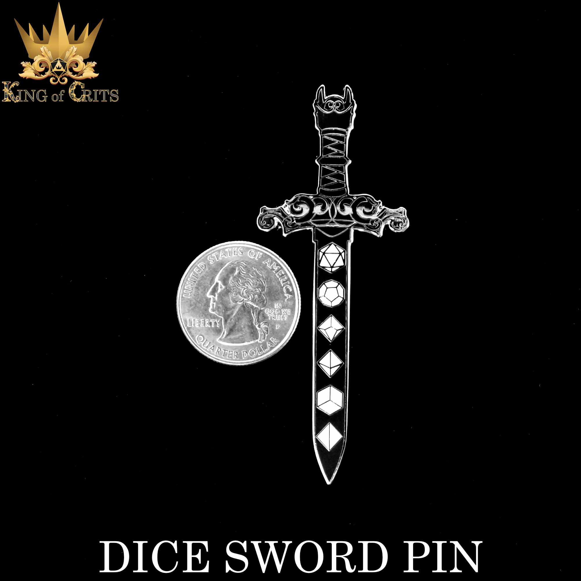 Dice Sword (Enamel Pin)