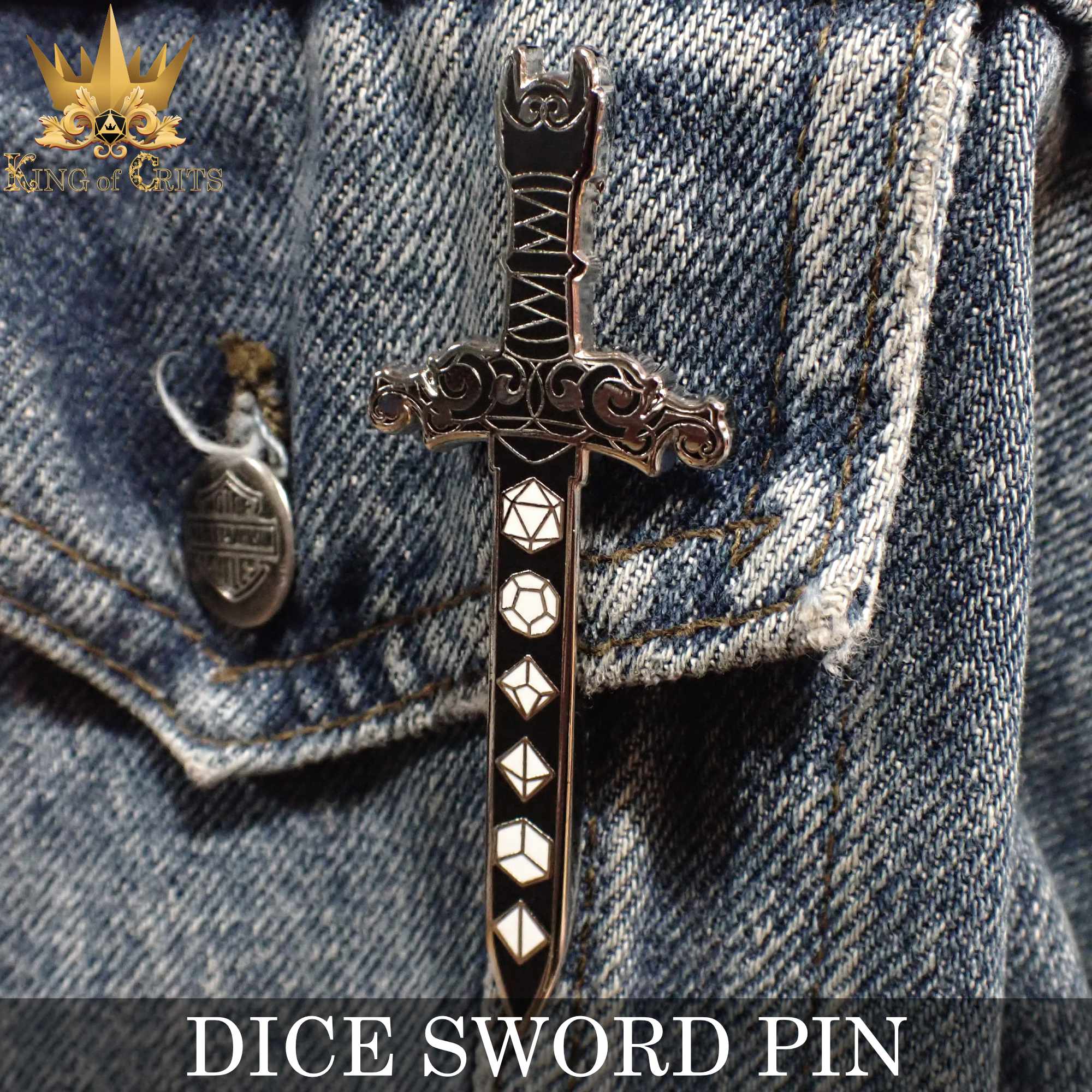 Dice Sword (Enamel Pin)