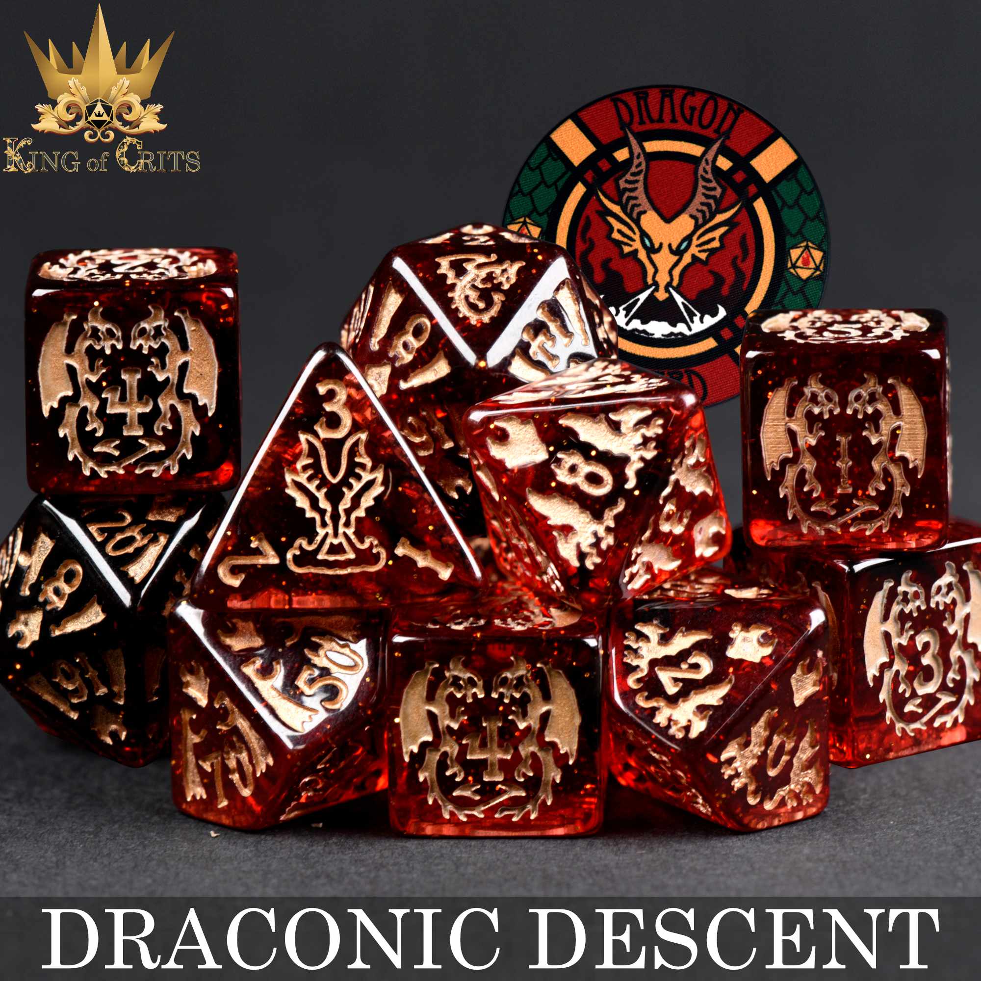 Draconic Descent - 11 Dice Set