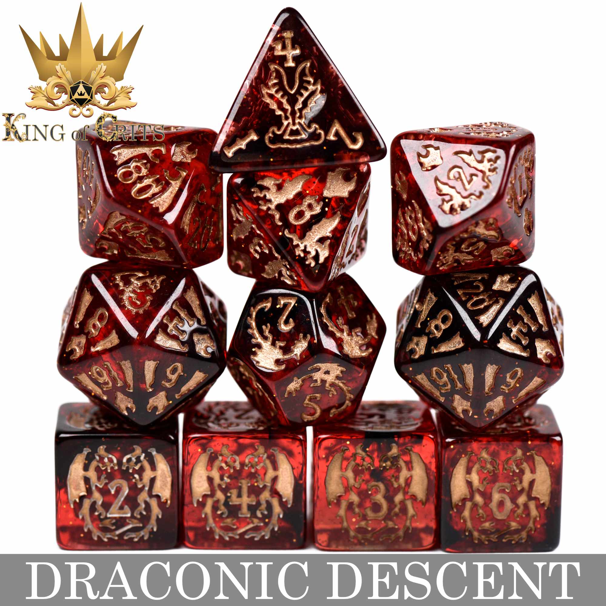 Draconic Descent - 11 Dice Set