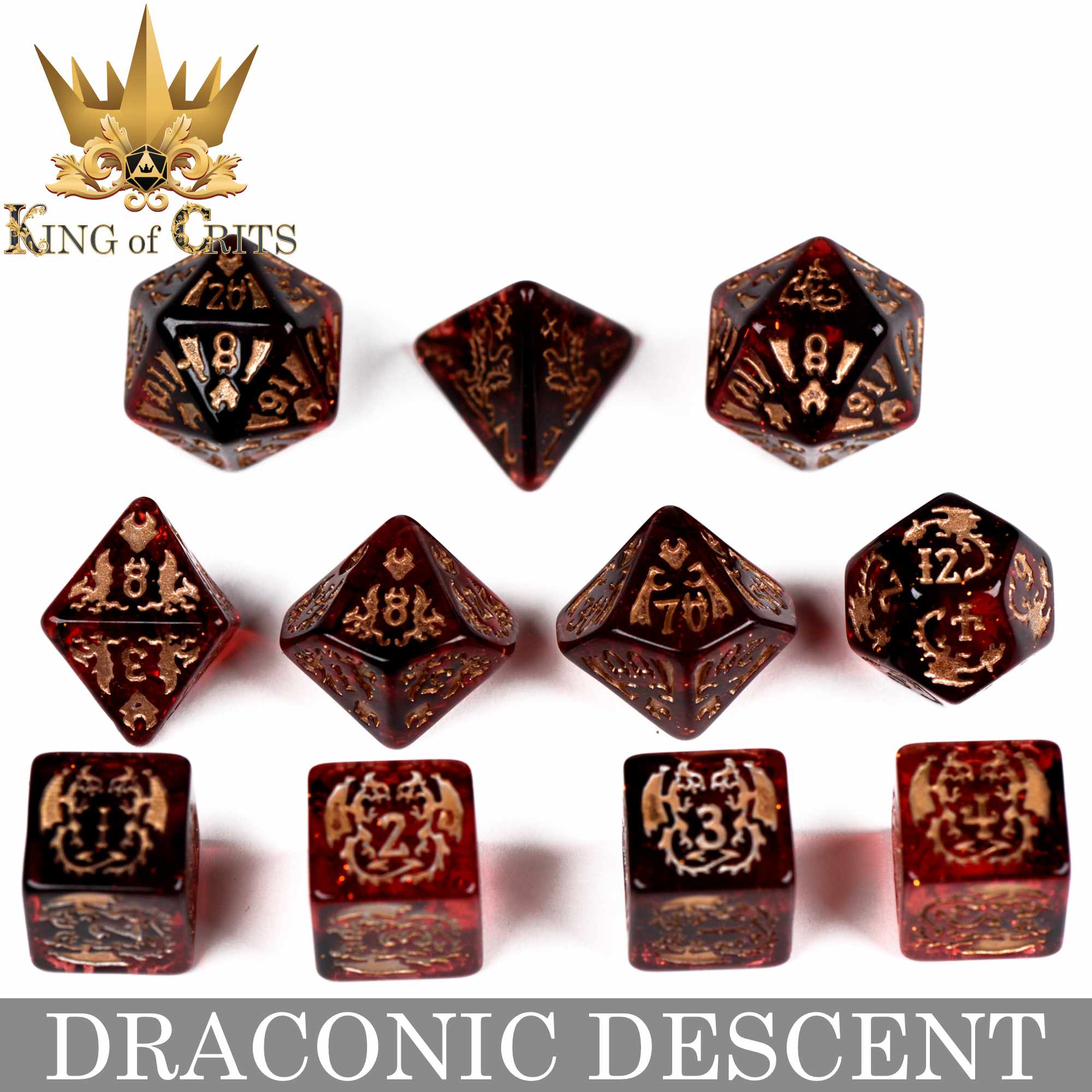 Draconic Descent - 11 Dice Set