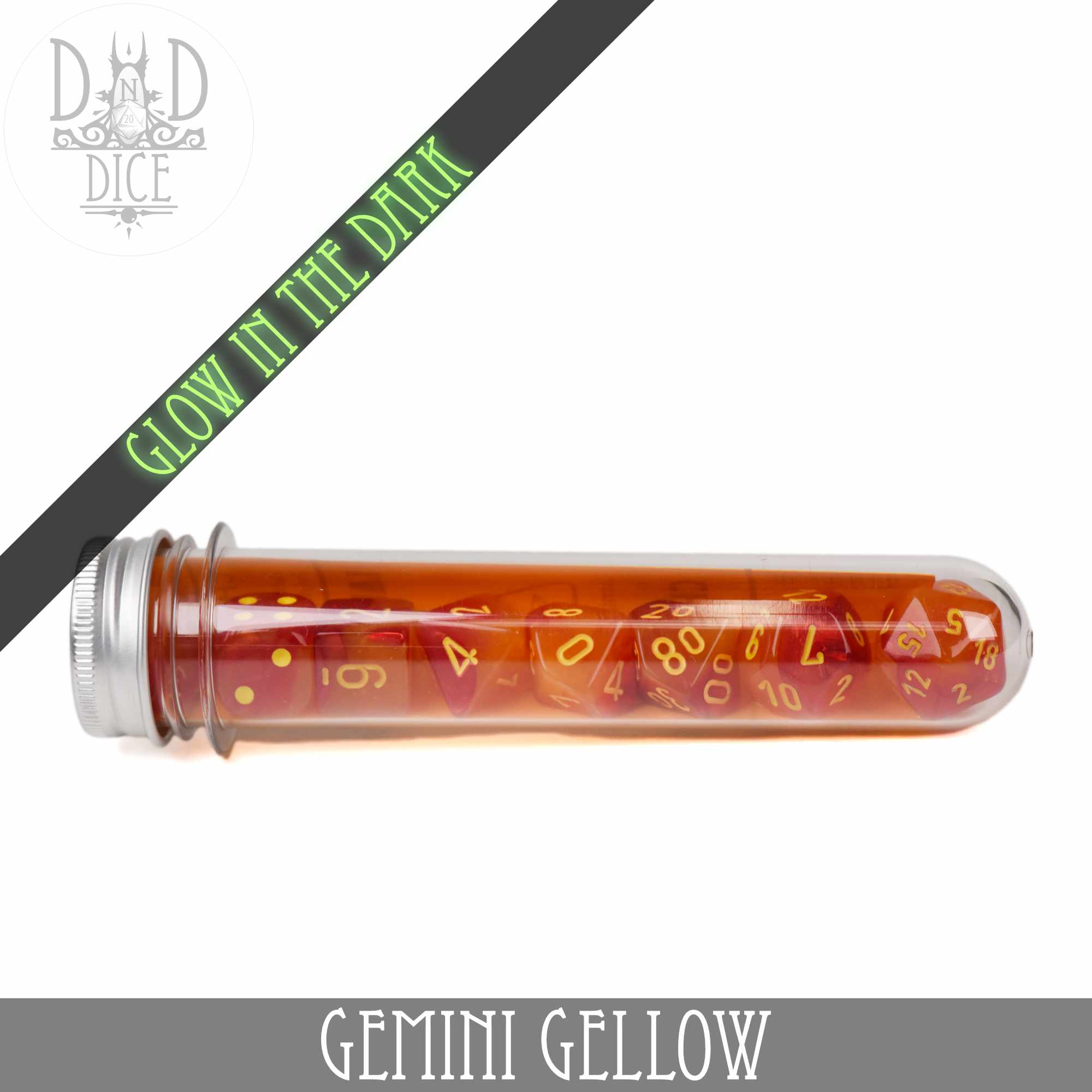 Gemini Gellow - 8 Dice Set