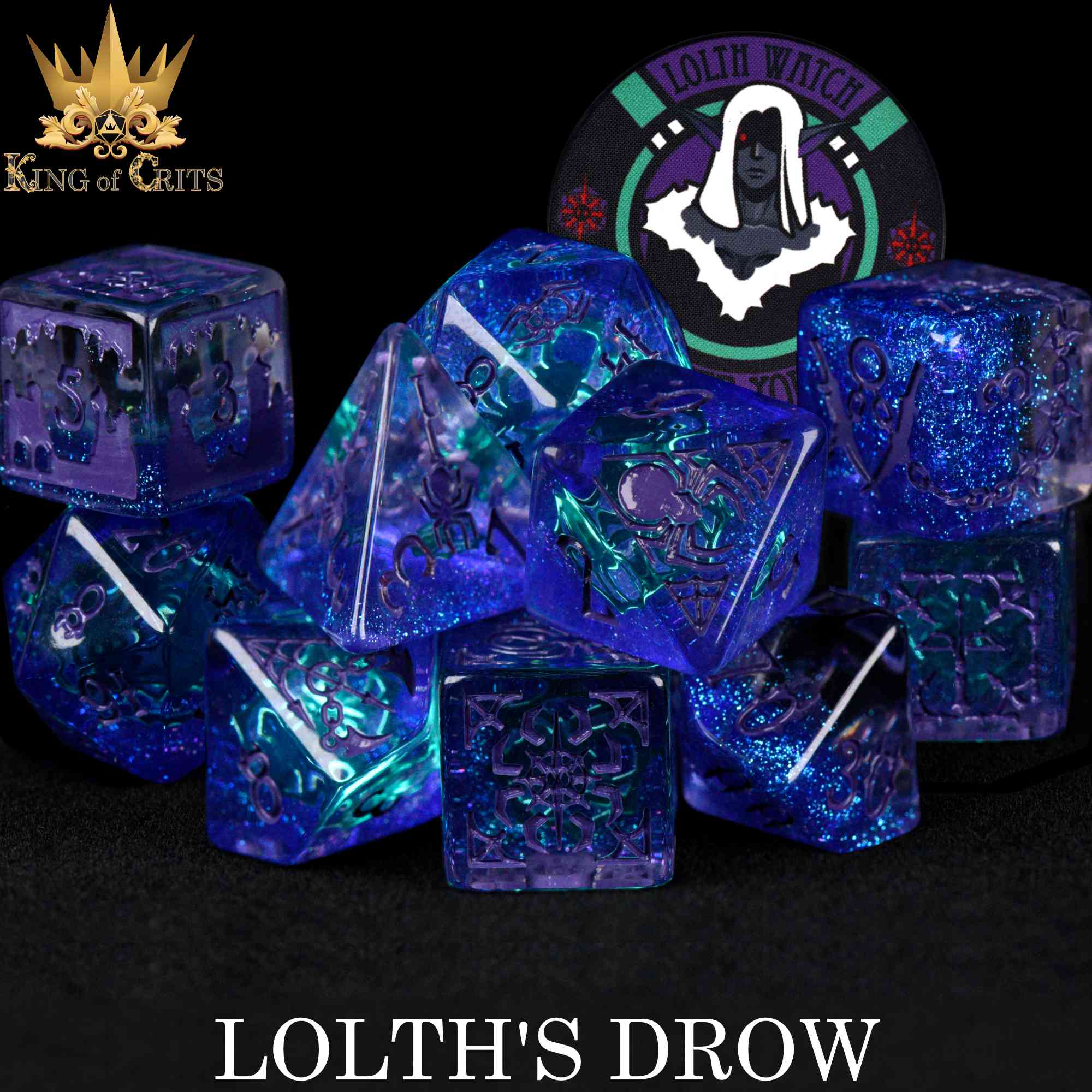 Lolth's Drow - 11 Dice Set