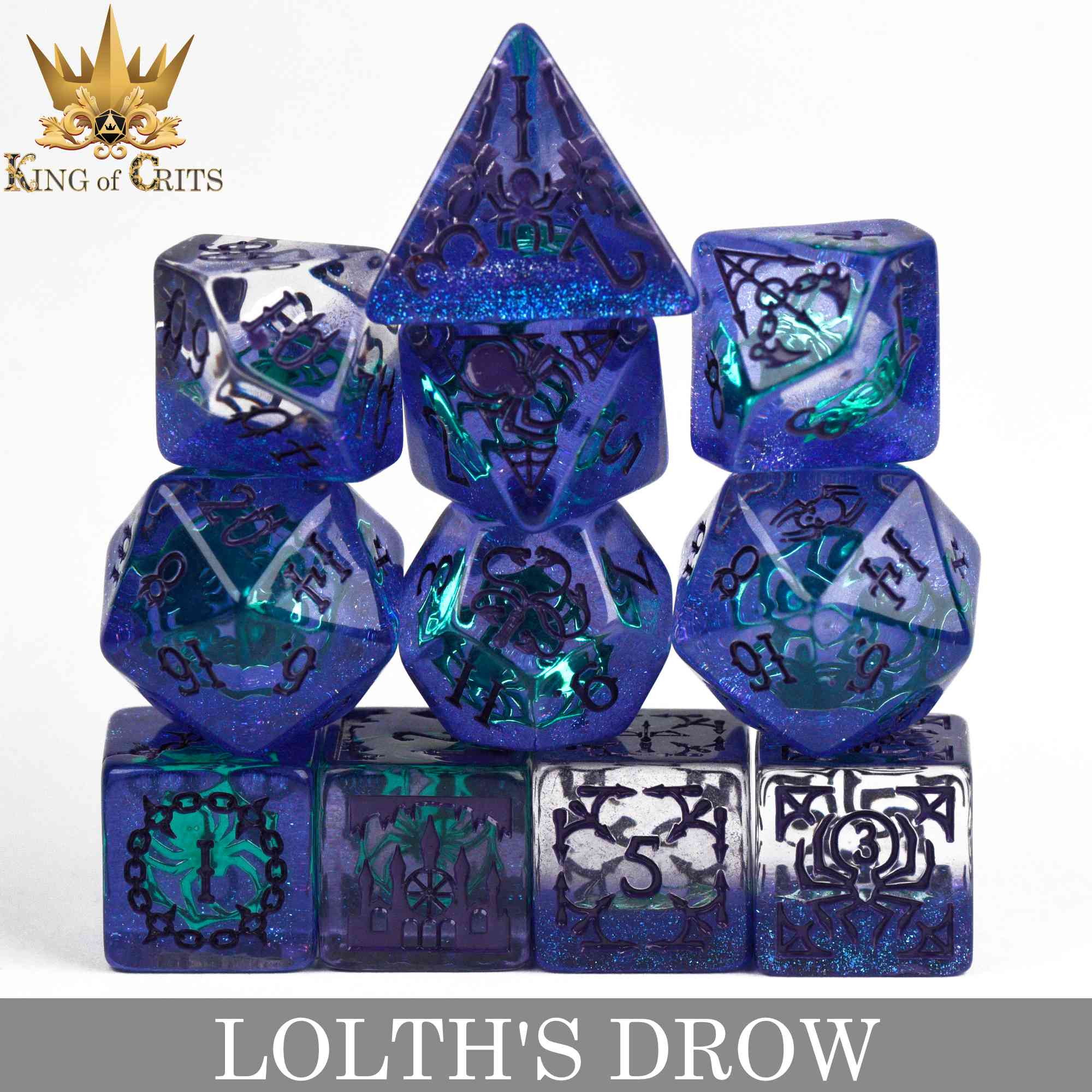 Lolth's Drow - 11 Dice Set