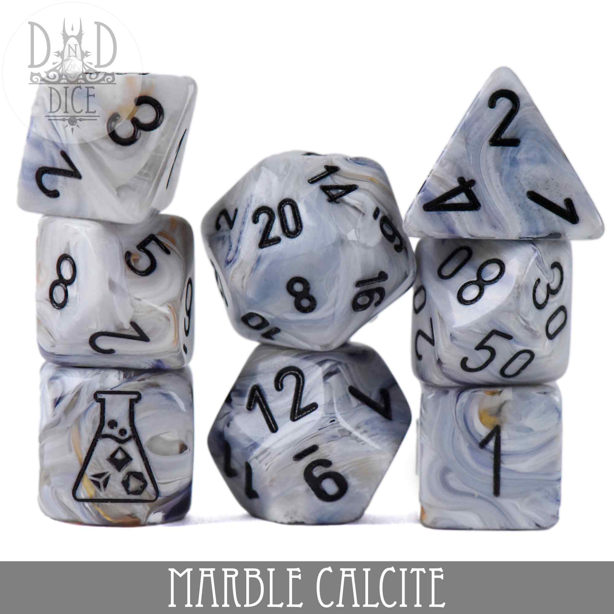 Marble Calcite - 8 Dice Set