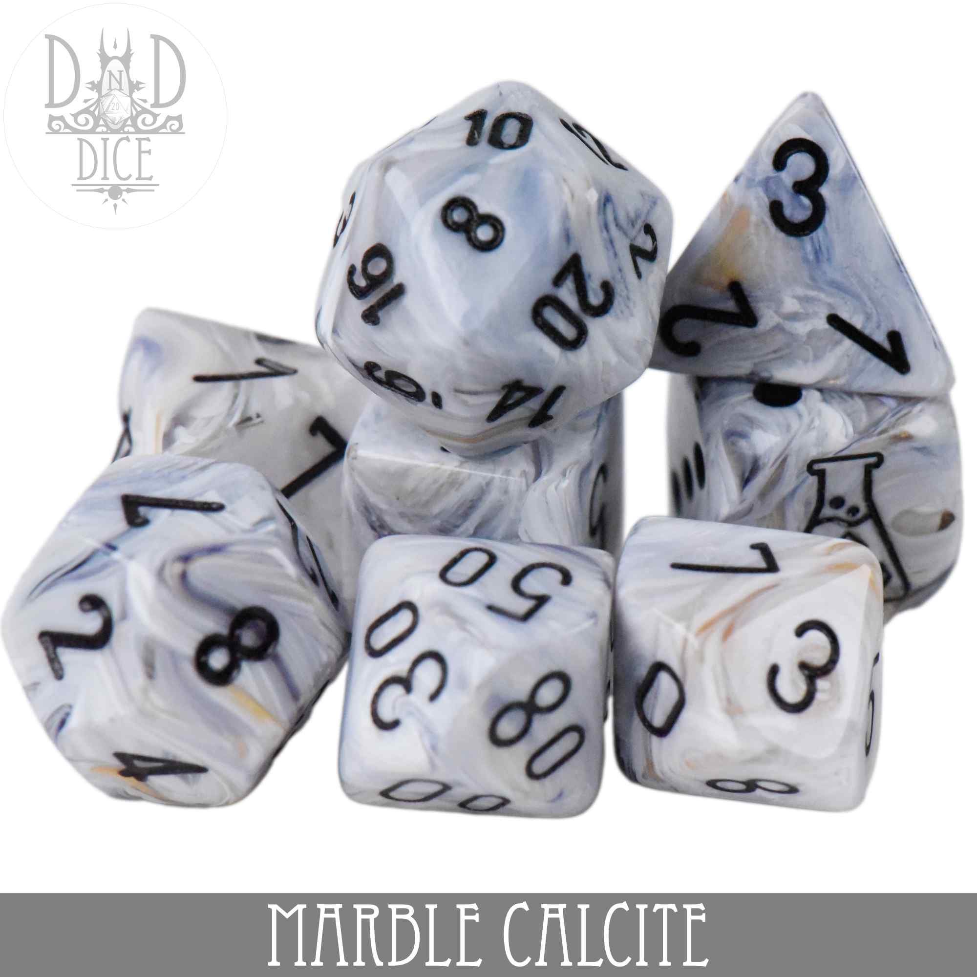 Marble Calcite - 8 Dice Set