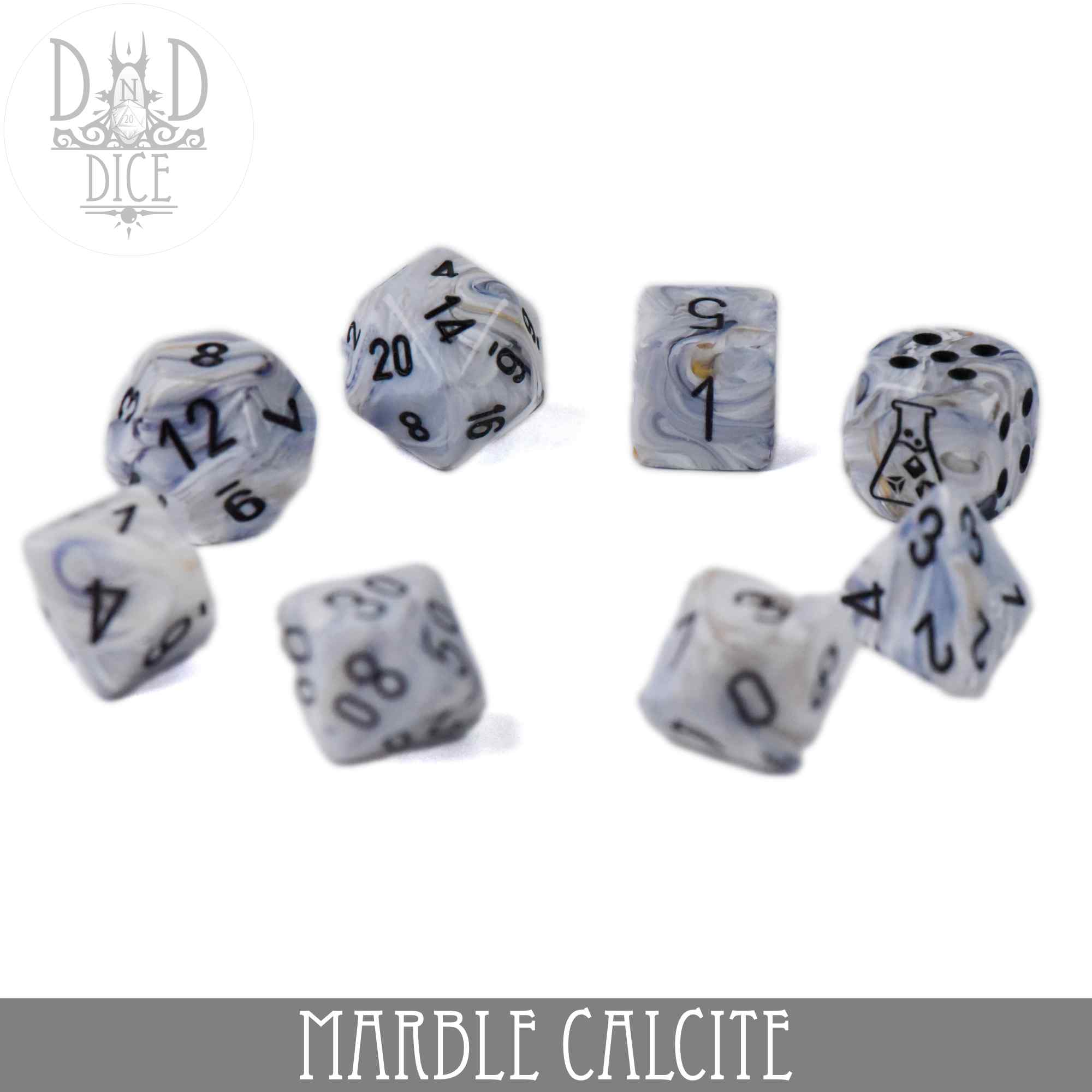 Marble Calcite - 8 Dice Set