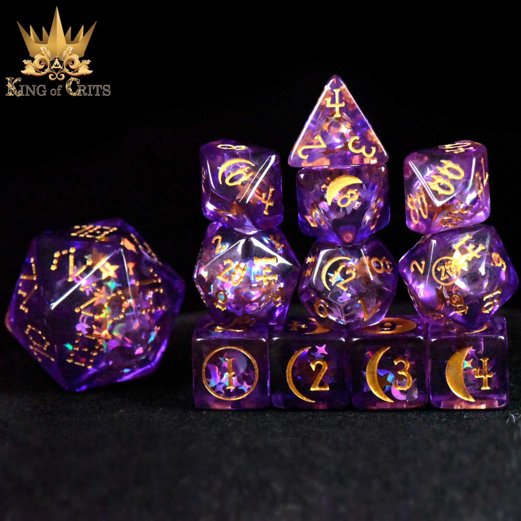 Moonlit Night - 12 Dice Set