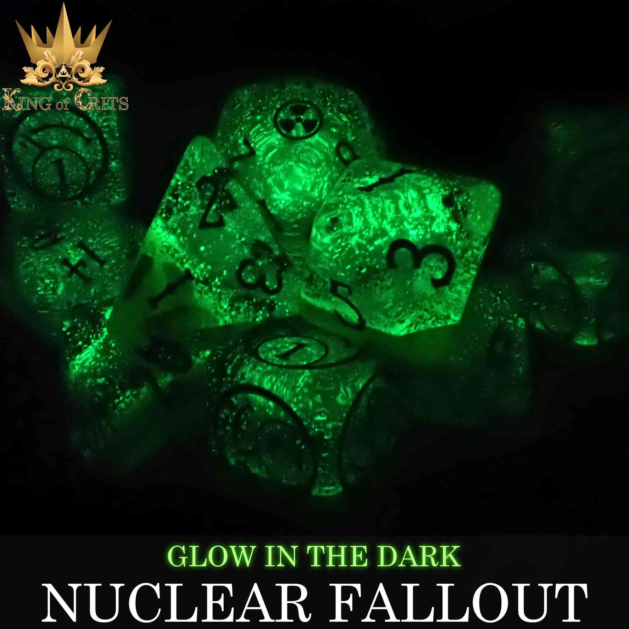 Nuclear Fallout - 11 Dice Set (Glow)