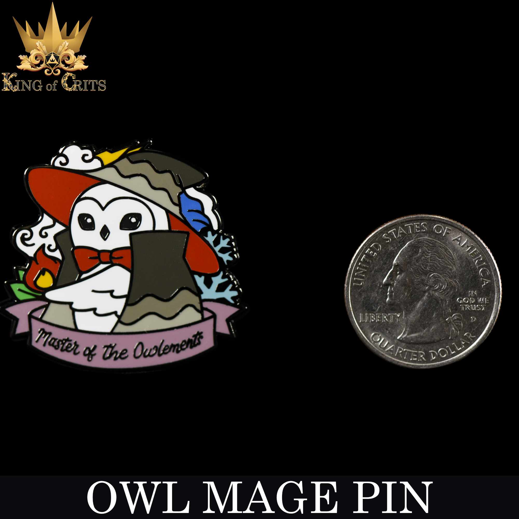 Owl Mage (Enamel Pin)