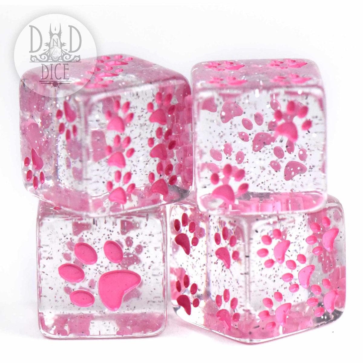Paws Pink 4D6 Set