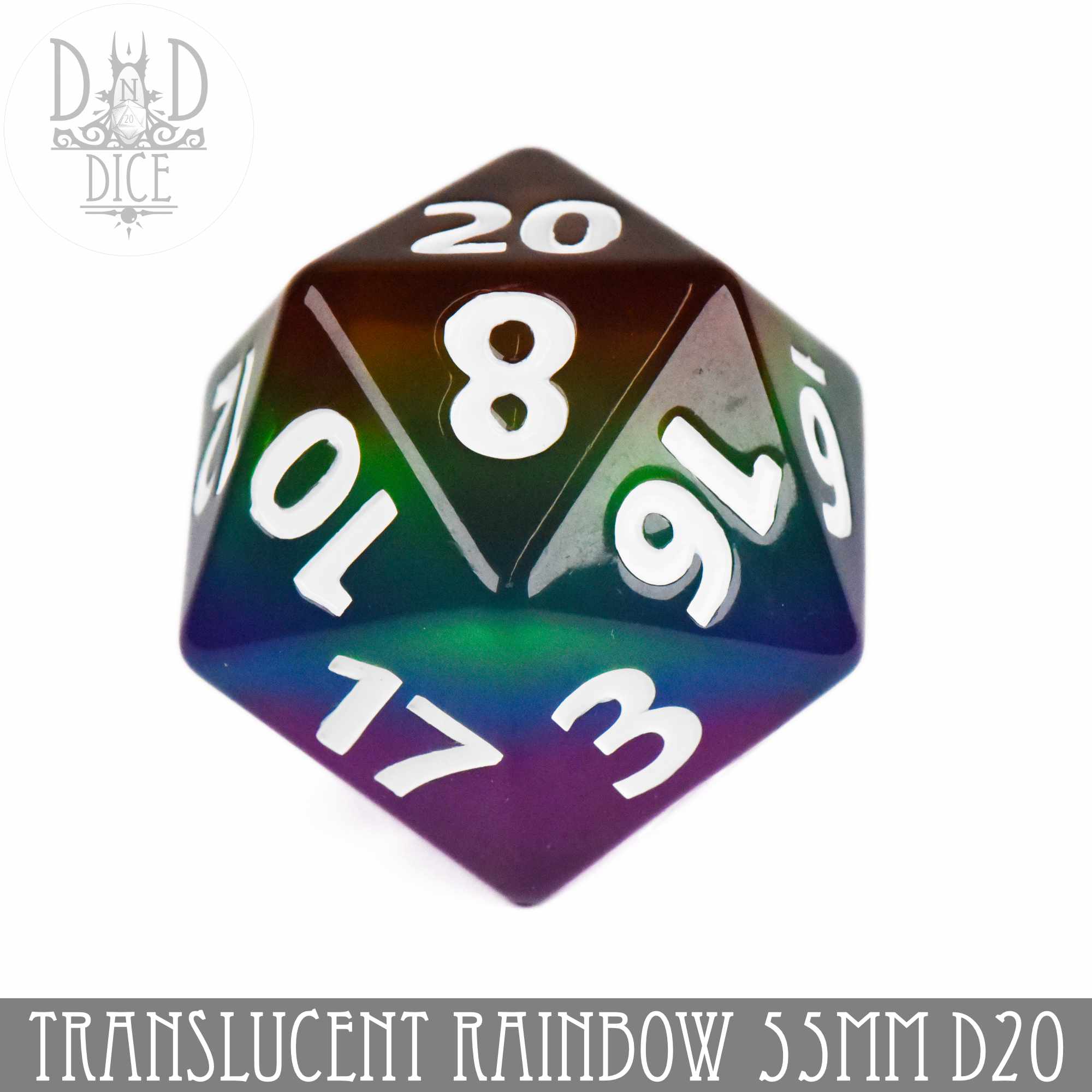 55mm D20 Translucent Rainbow