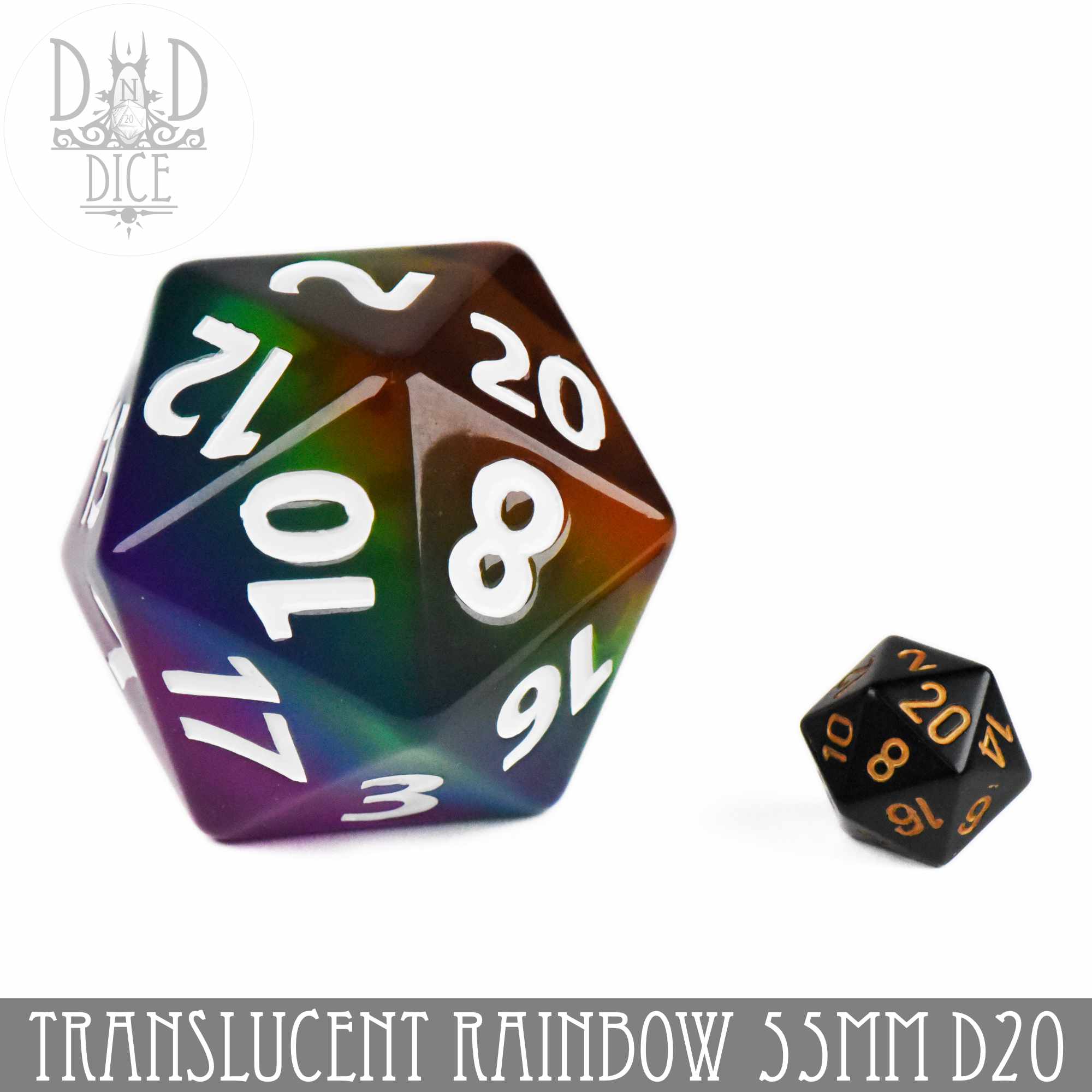 55mm D20 Translucent Rainbow