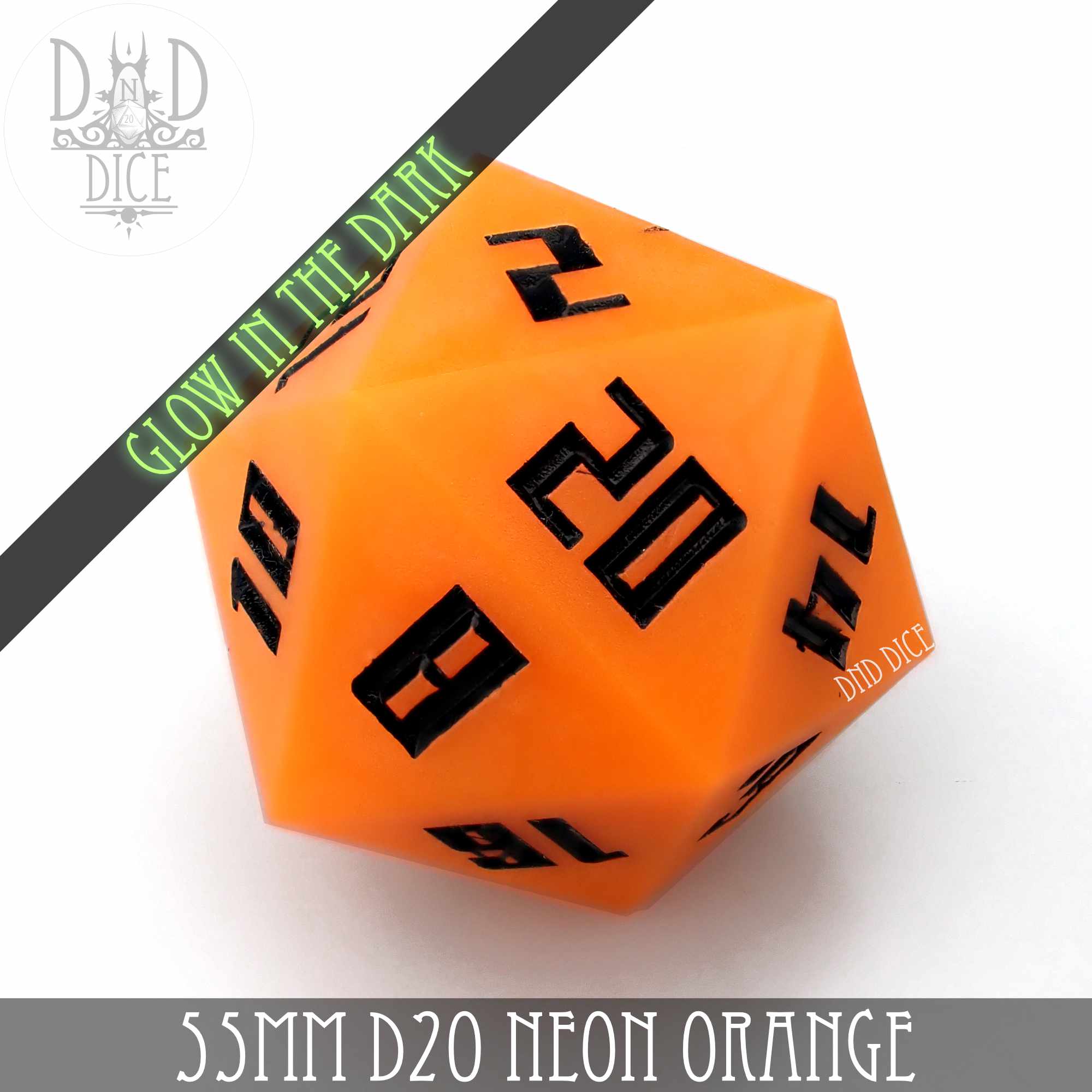 55mm D20 Neon Orange (Glow)