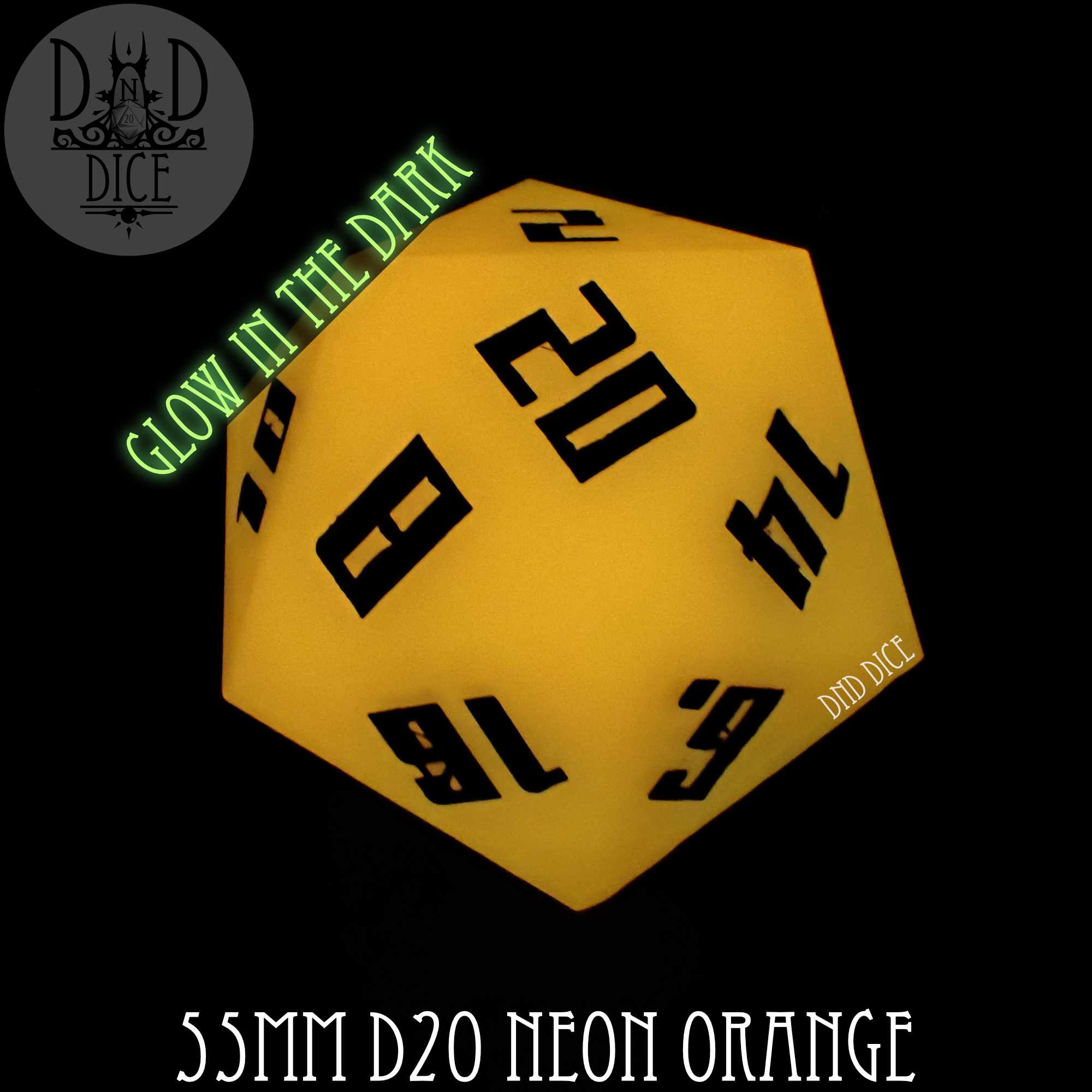 55mm D20 Neon Orange (Glow)