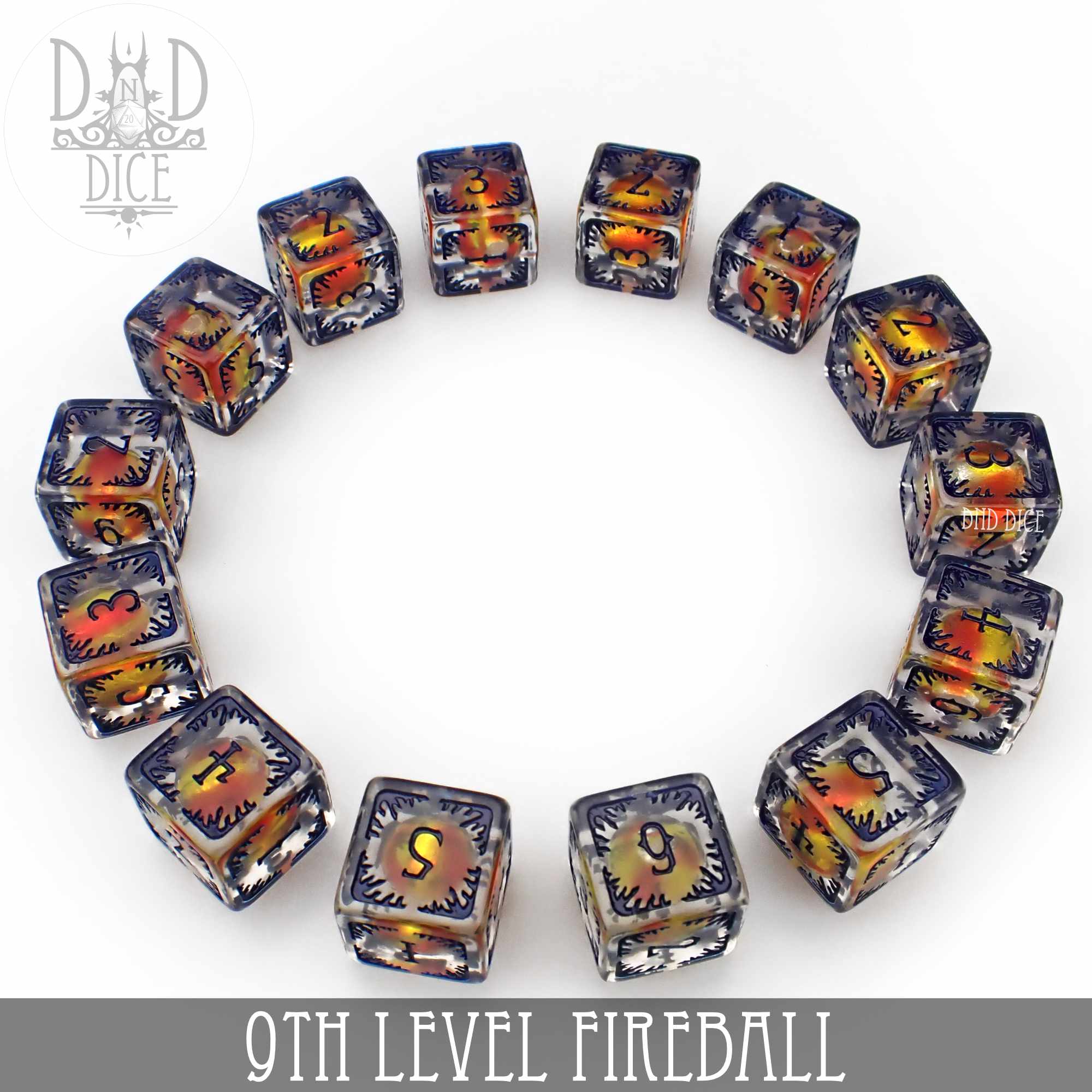 9th Level Fireball - 14 Dice Set