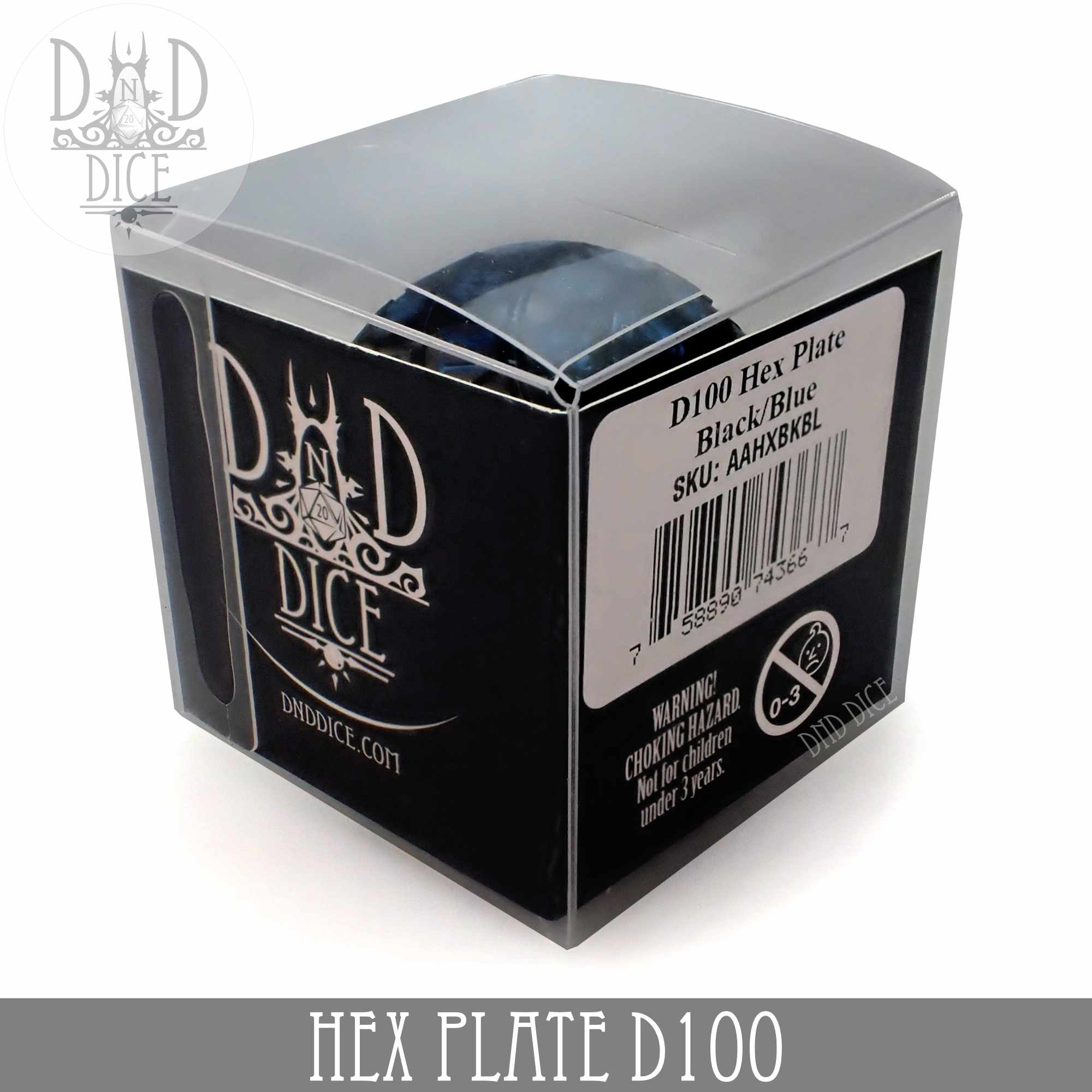 45mm Hex Plate D100 (Black with Blue)