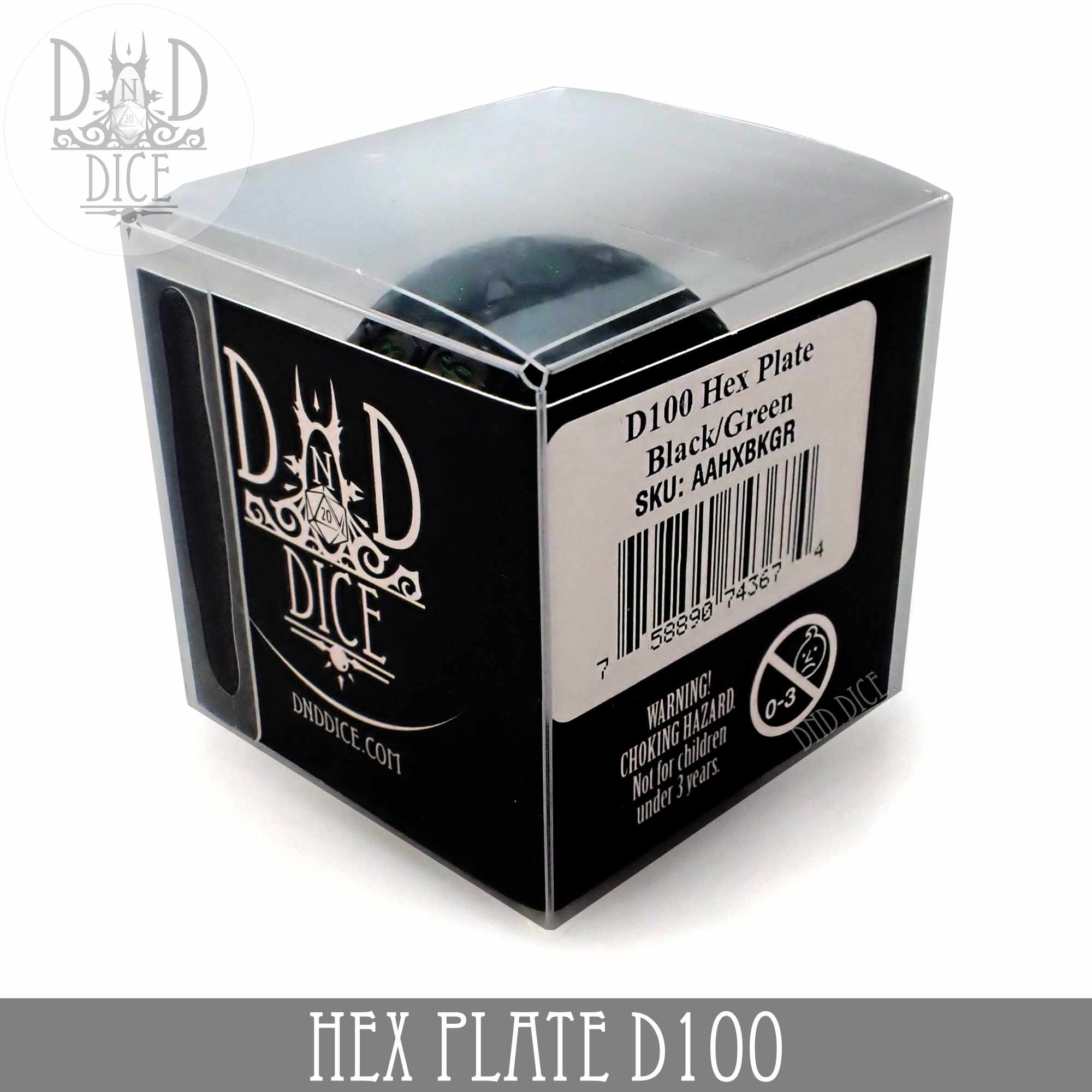 45mm Hex Plate D100 (Black with Green)