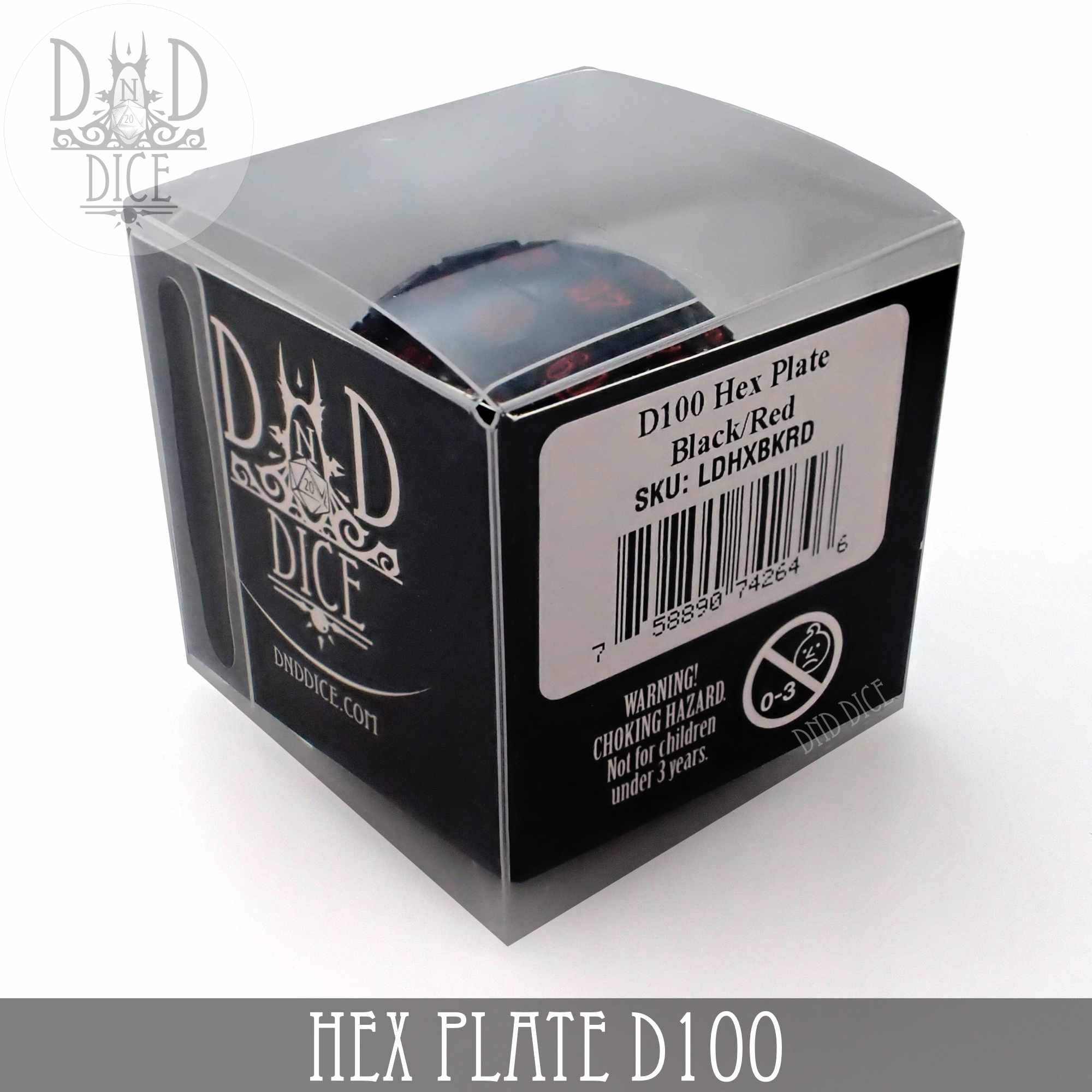 45mm Hex Plate D100 (Black with Red)