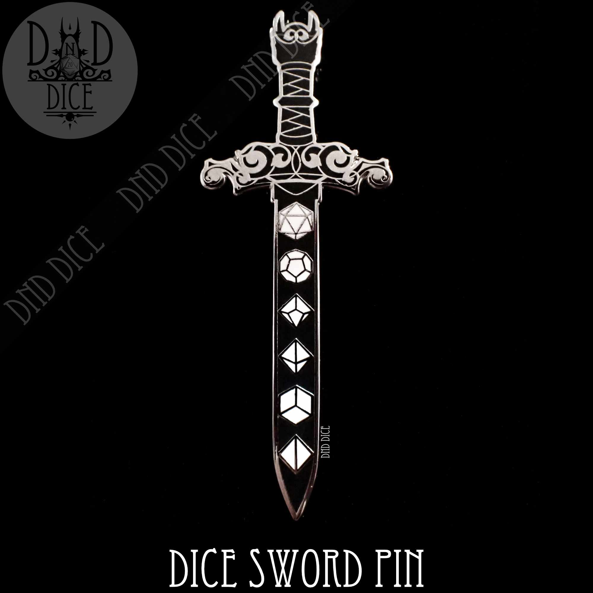 Dice Sword (Enamel Pin)