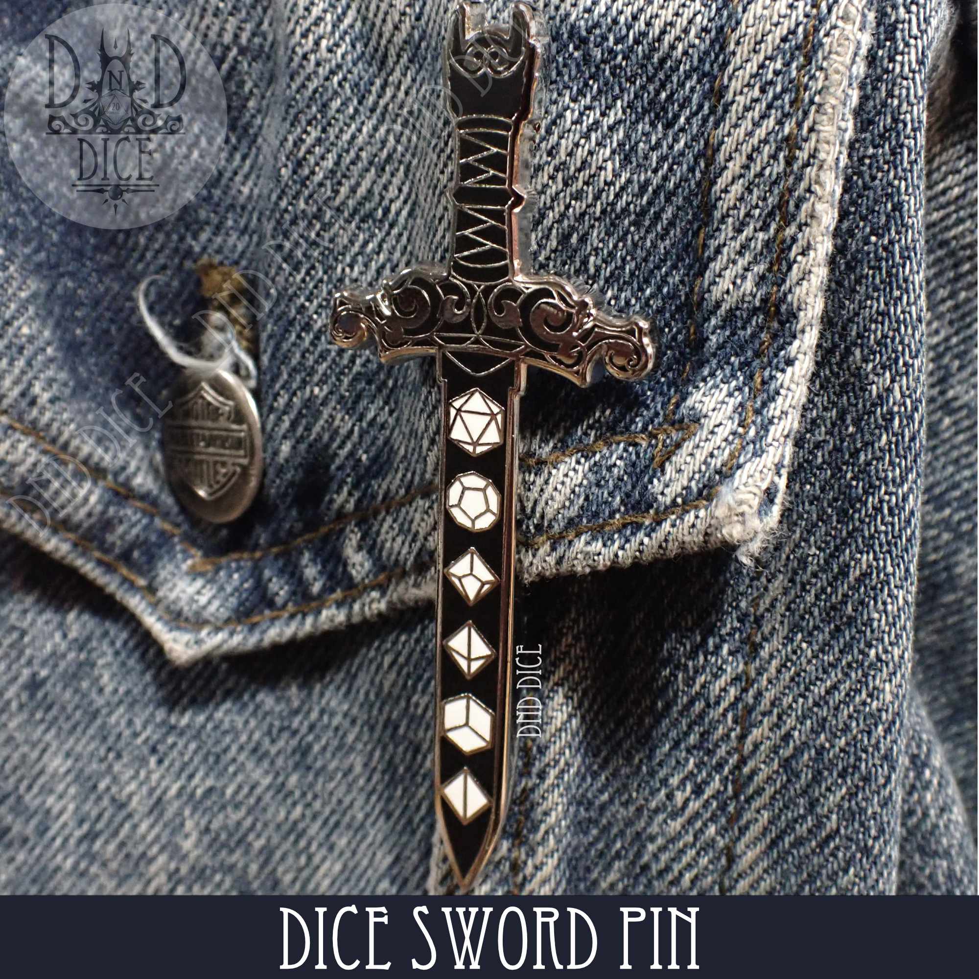 Dice Sword (Enamel Pin)