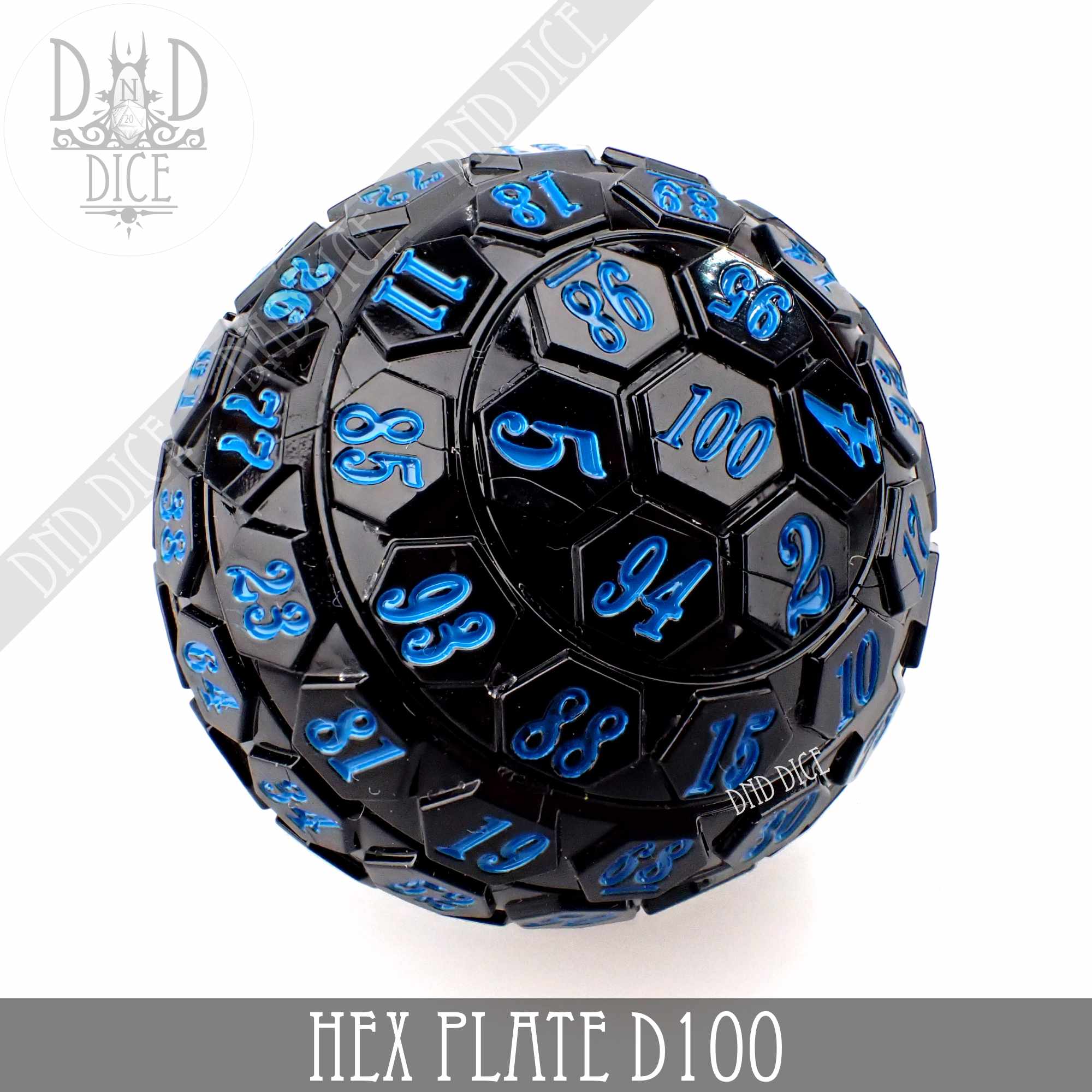 45mm Hex Plate D100 (Black with Blue)