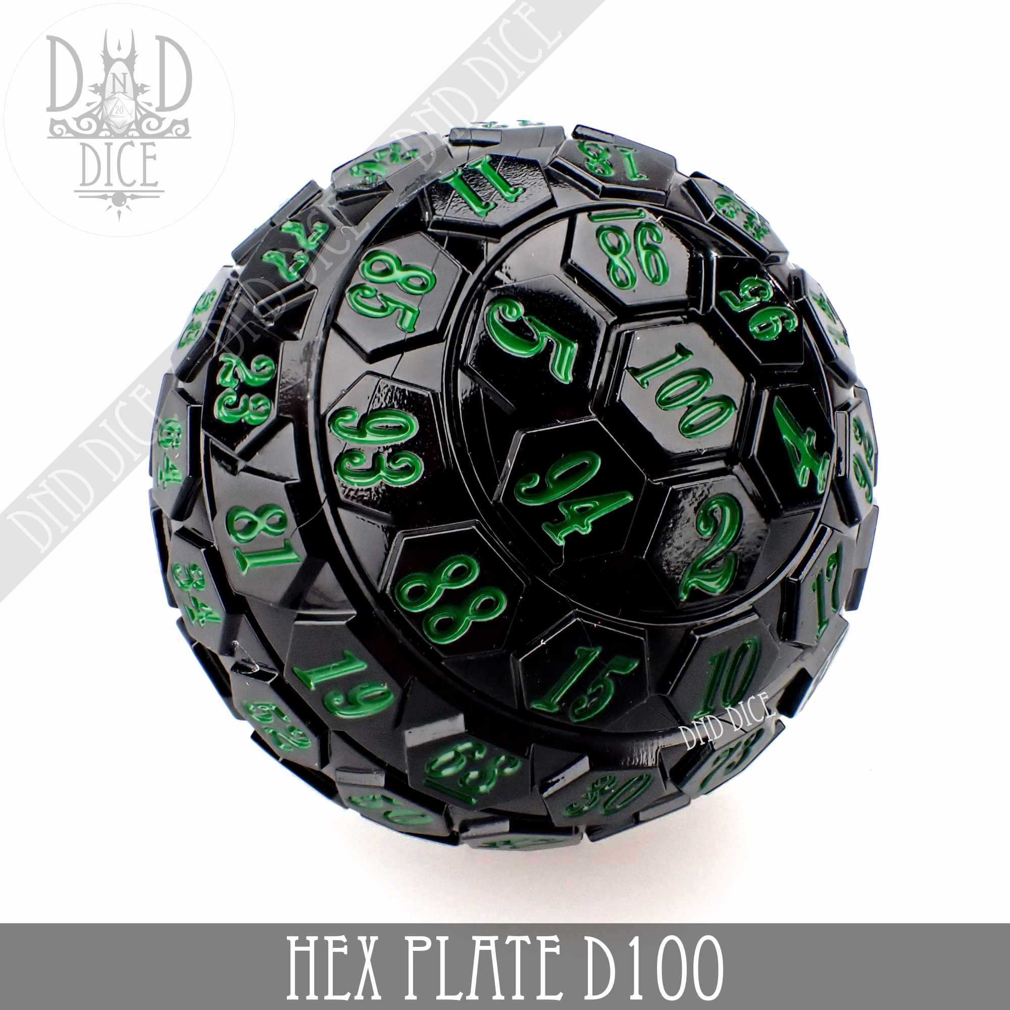 45mm Hex Plate D100 (Black with Green)